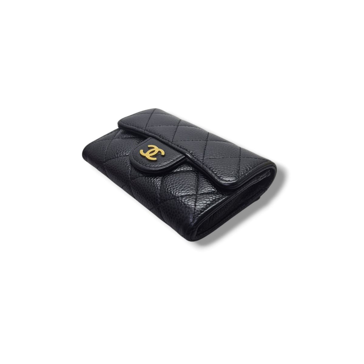 Chanel Card Holder Classic Flap Caviar Ghw (Black)