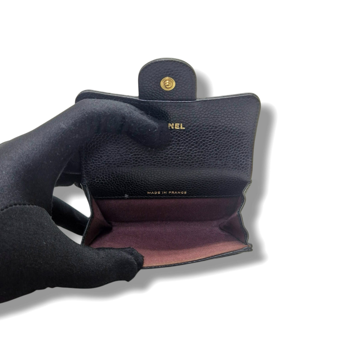 Chanel Card Holder Classic Flap Caviar Ghw (Black)