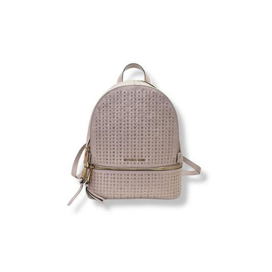 Micheal Kors Backpack Khea Studded Saffiano Leather Ghw (Pink )