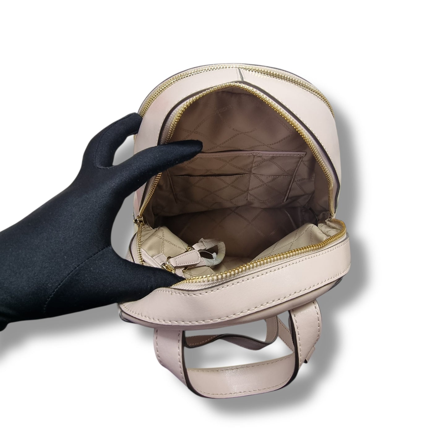 Micheal Kors Backpack Khea Studded Saffiano Leather Ghw (Pink )