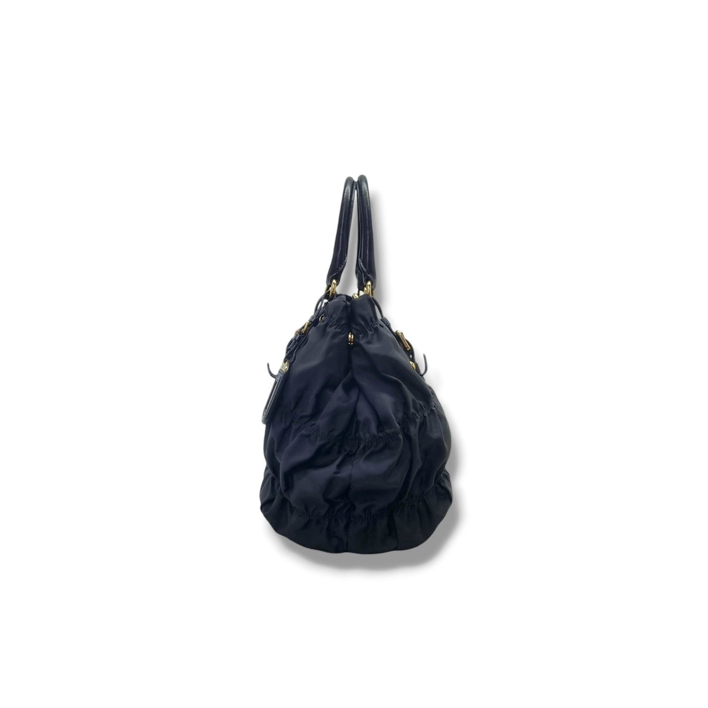 Prada BN1789 Nylon Gaufre Tote Ghw (Black)