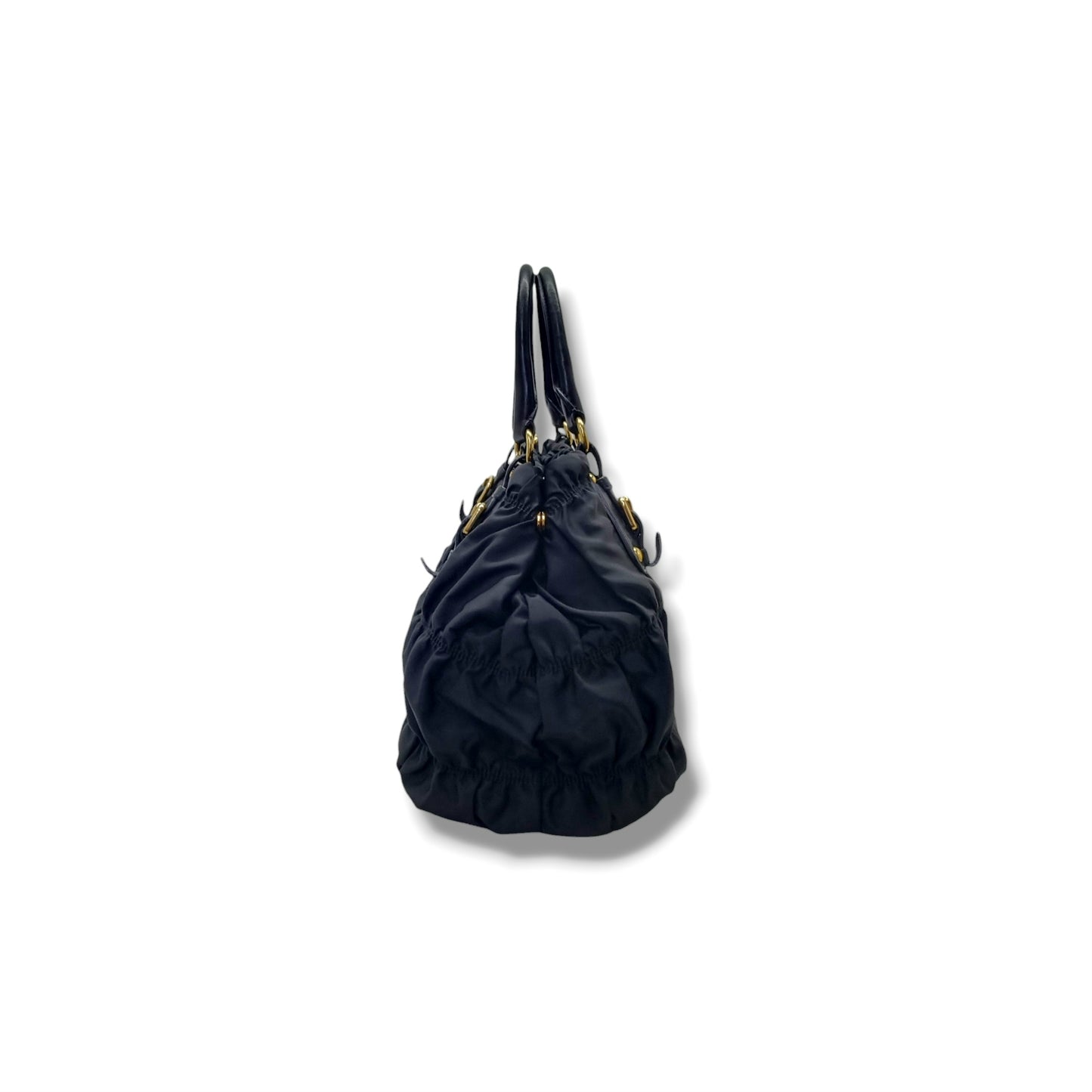 Prada BN1789 Nylon Gaufre Tote Ghw (Black)
