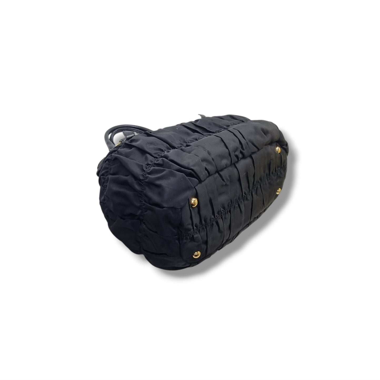 Prada BN1789 Nylon Gaufre Tote Ghw (Black)
