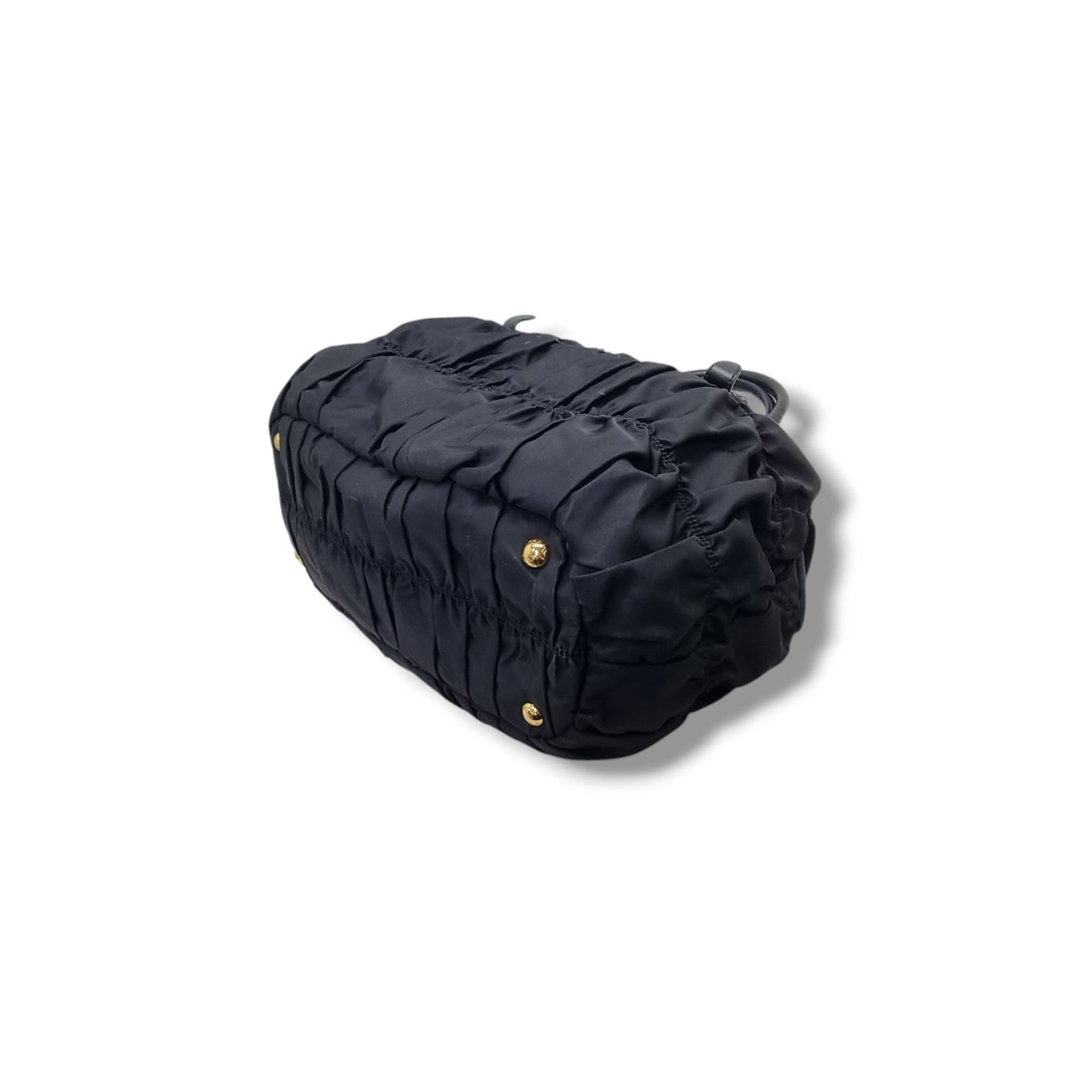 Prada BN1789 Nylon Gaufre Tote Ghw (Black)