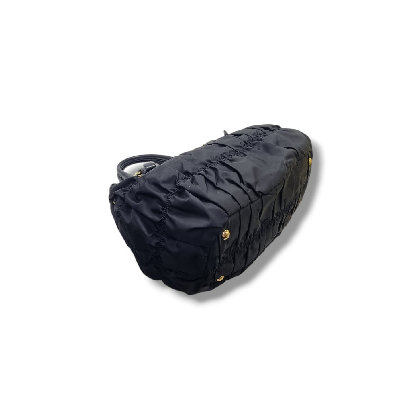 Prada BN1789 Nylon Gaufre Tote Ghw (Black)