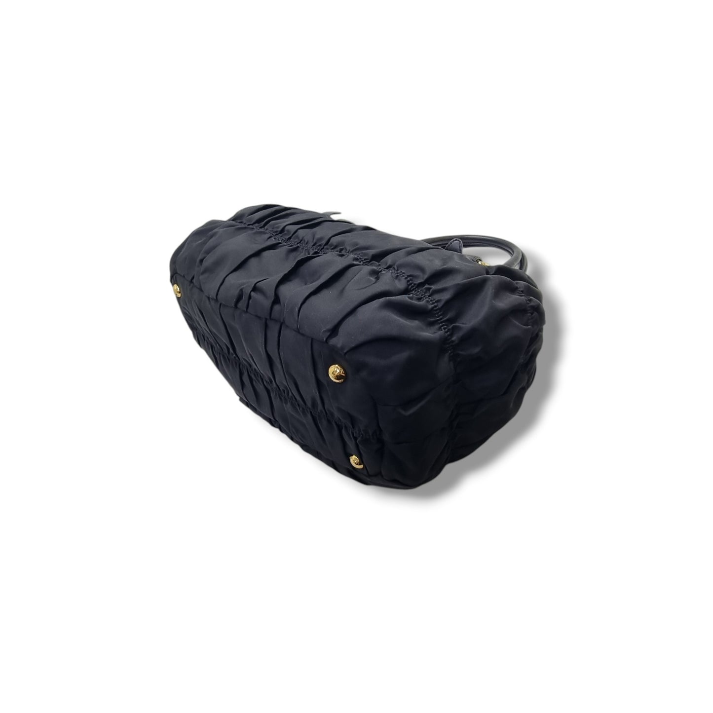Prada BN1789 Nylon Gaufre Tote Ghw (Black)