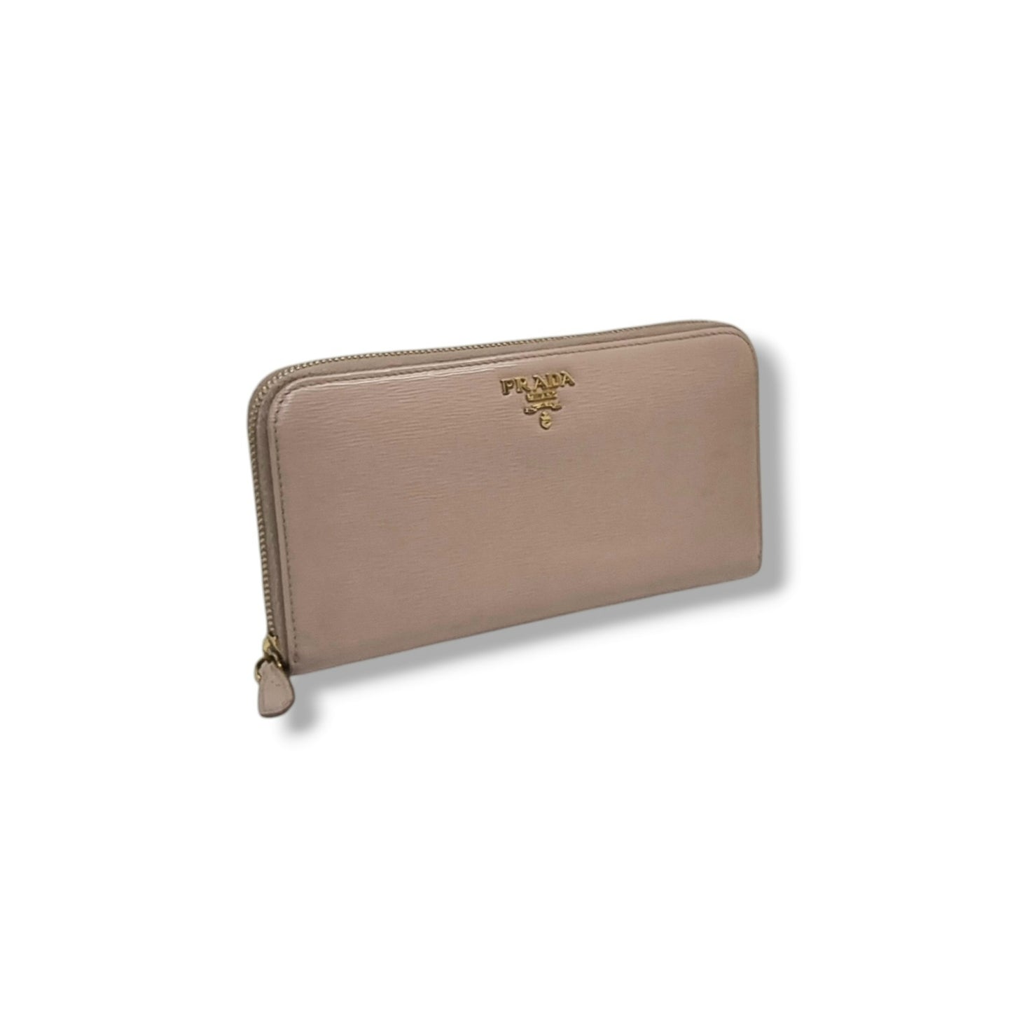 Prada 1ML506 Vitello Move Zippy Wallet Ghw (Beige)