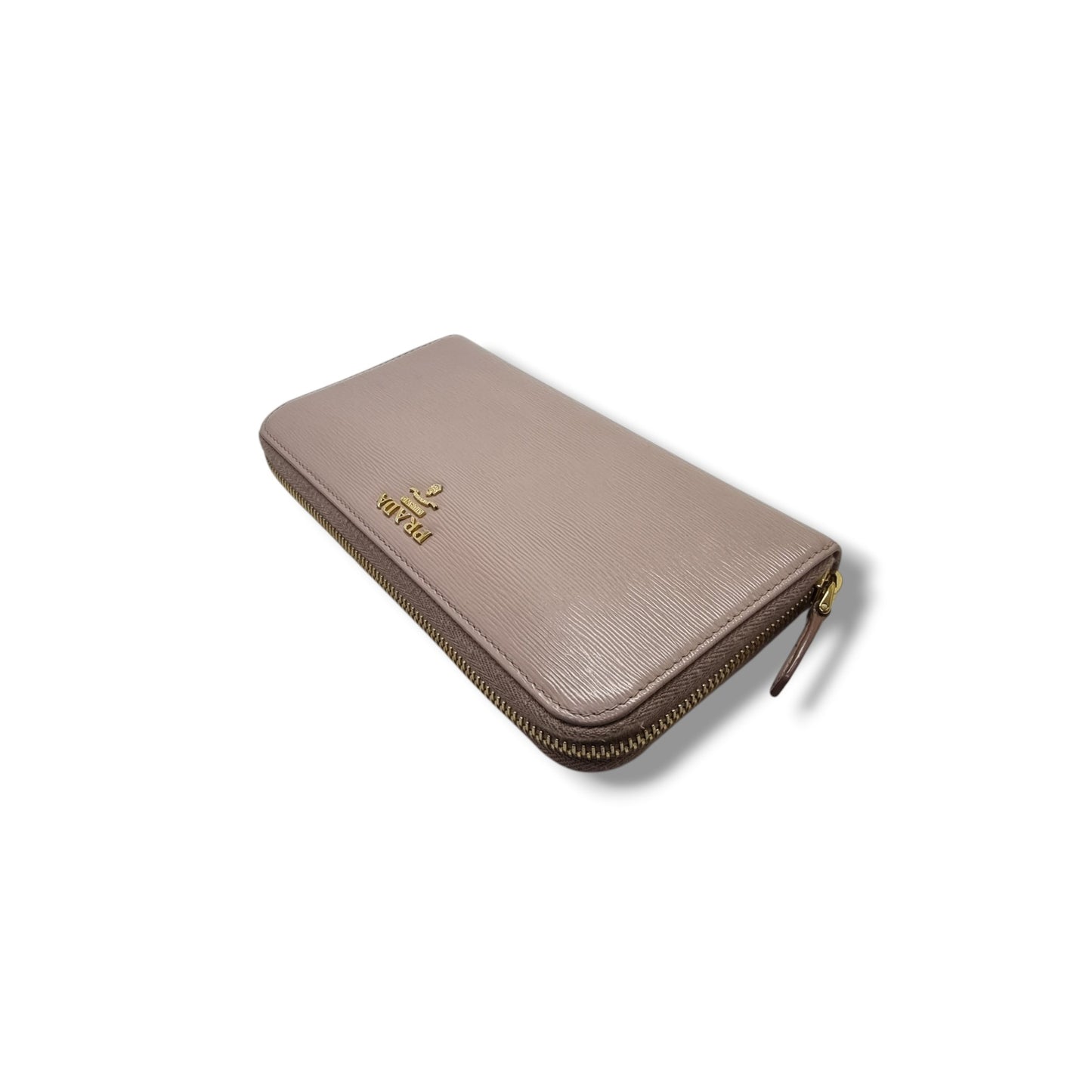 Prada 1ML506 Vitello Move Zippy Wallet Ghw (Beige)