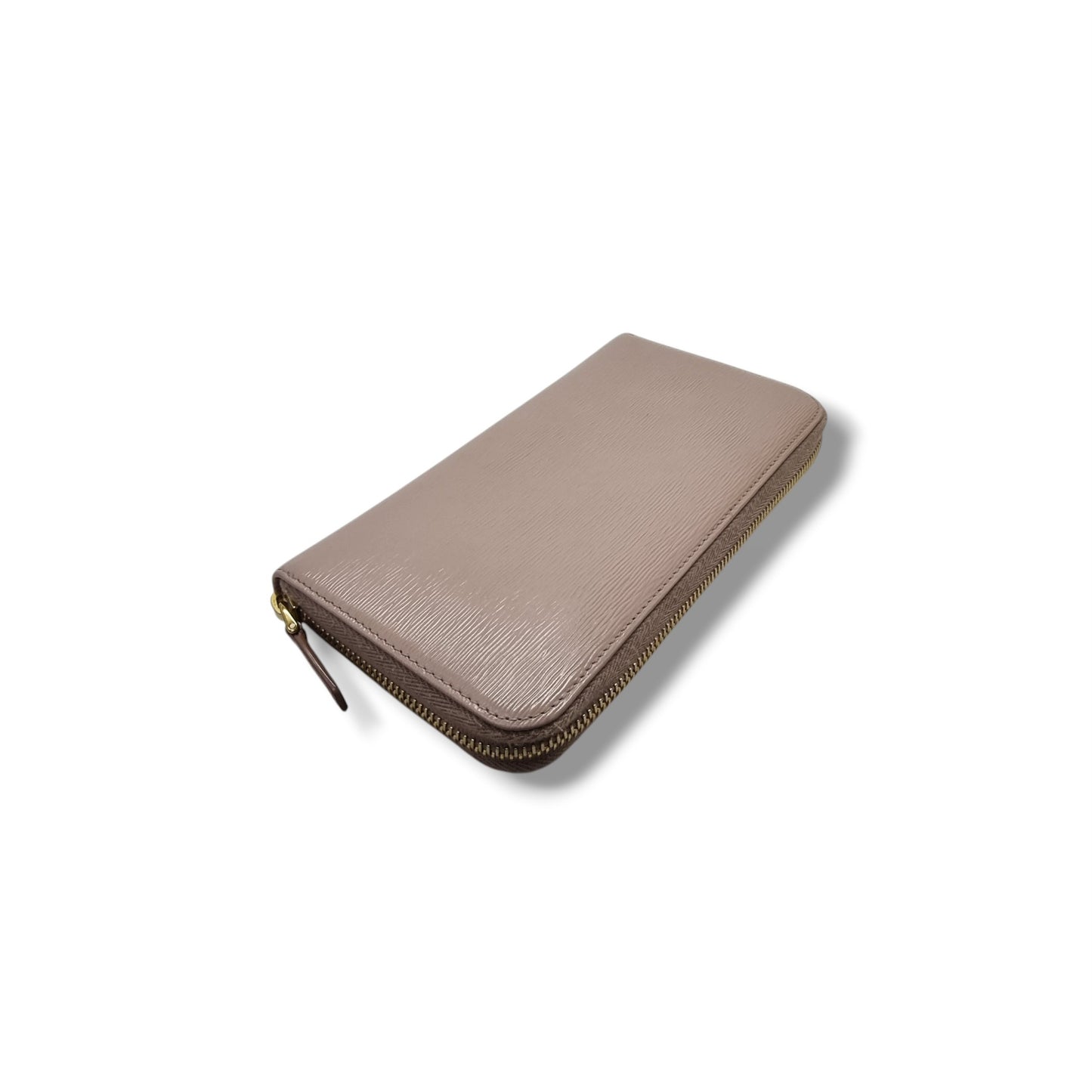Prada 1ML506 Vitello Move Zippy Wallet Ghw (Beige)