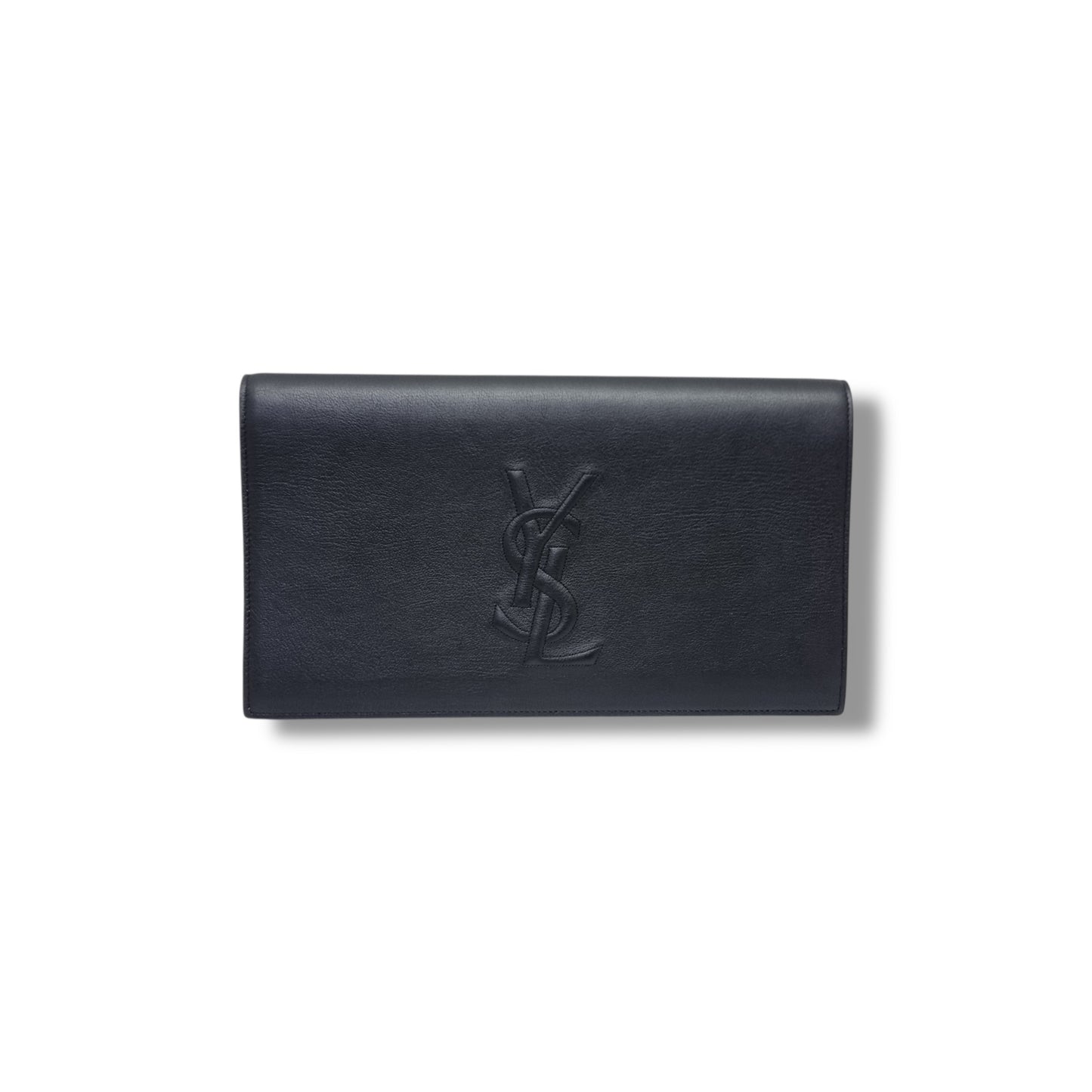 YSL Clutch Belle de Jour Large Leather Ghw (Black)