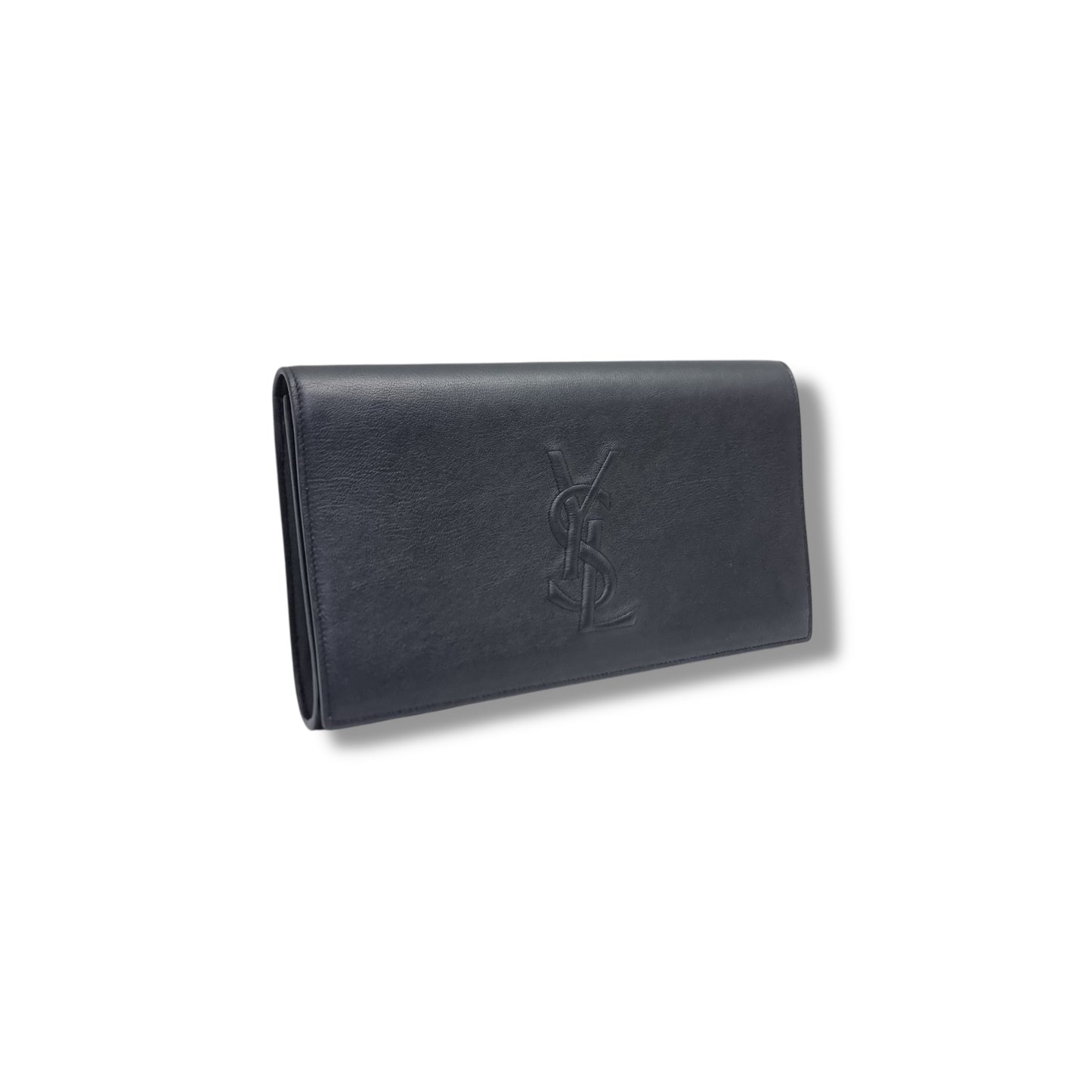 YSL Clutch Belle de Jour Large Leather Ghw (Black)