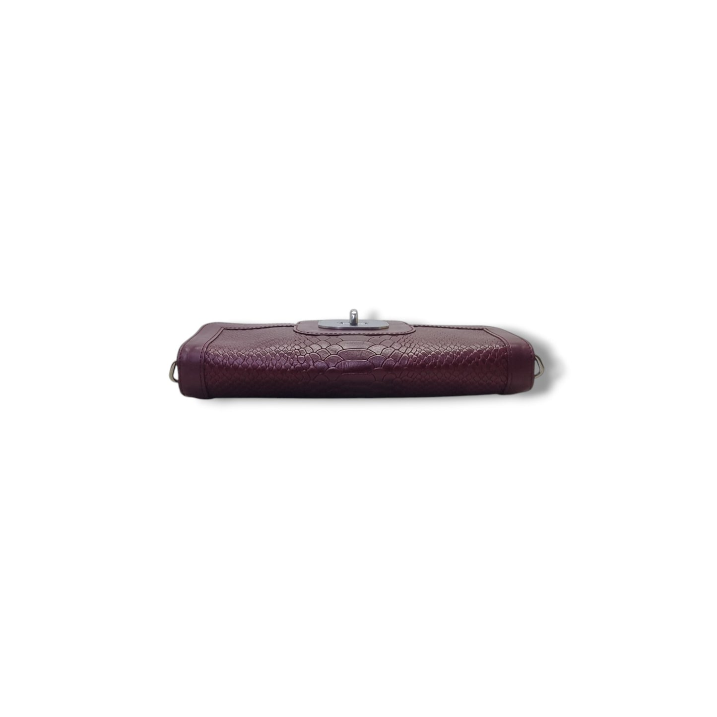 Longchamp Gatsby Shoulder Bag Embossed Crocodile Leather Shw ( Burgundy )