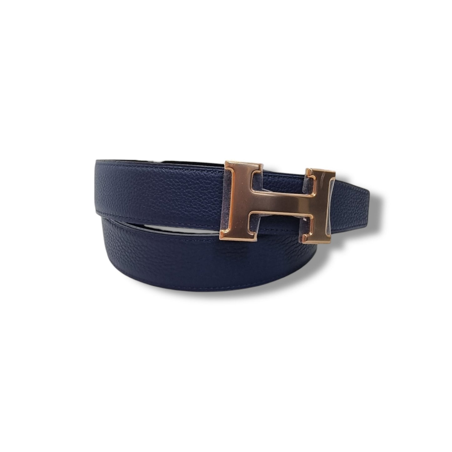 Hermes Constance Reversible Belt Leather Rhw (Black/Blue)