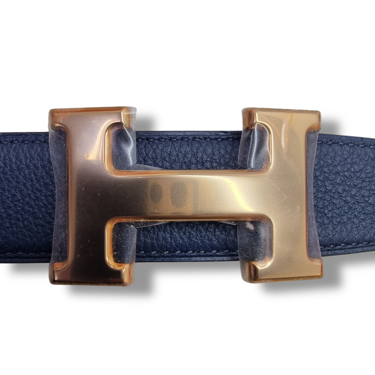 Hermes Constance Reversible Belt Leather Rhw (Black/Blue)