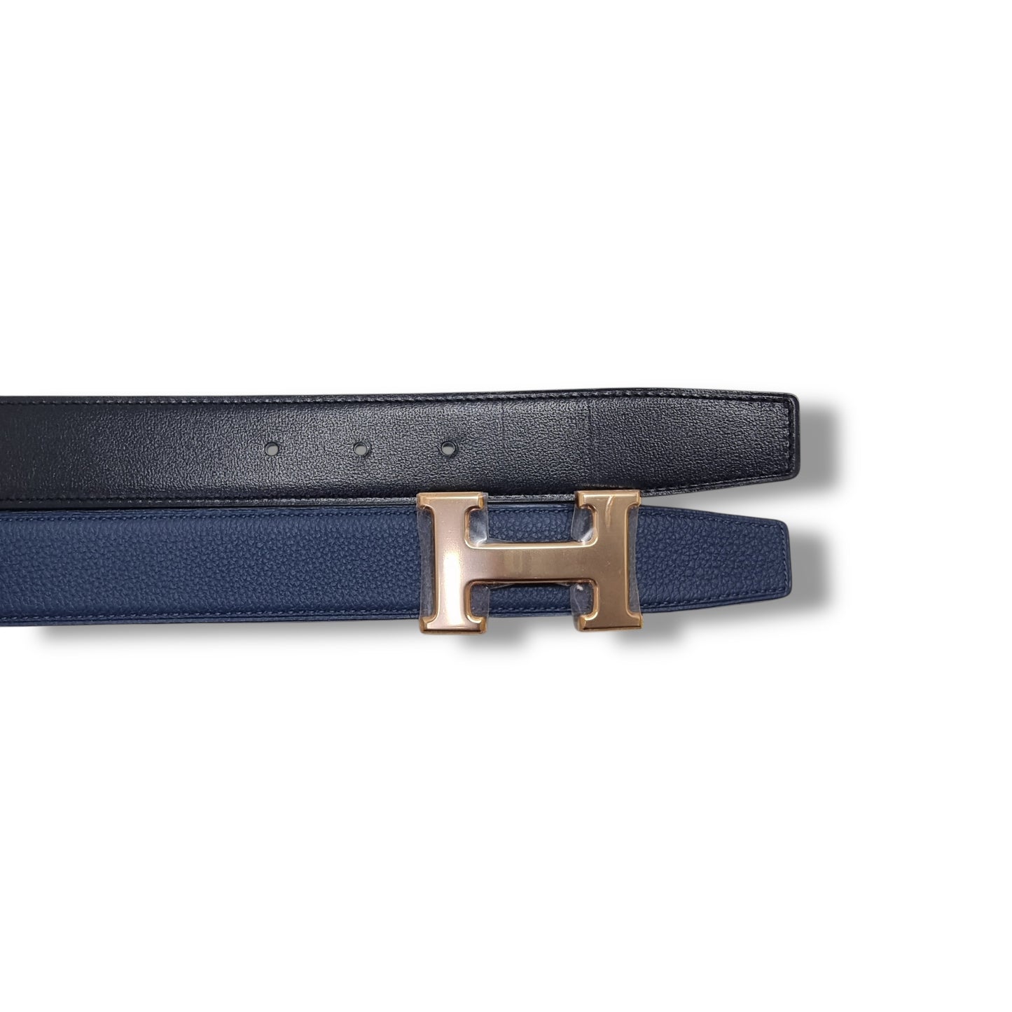 Hermes Constance Reversible Belt Leather Rhw (Black/Blue)