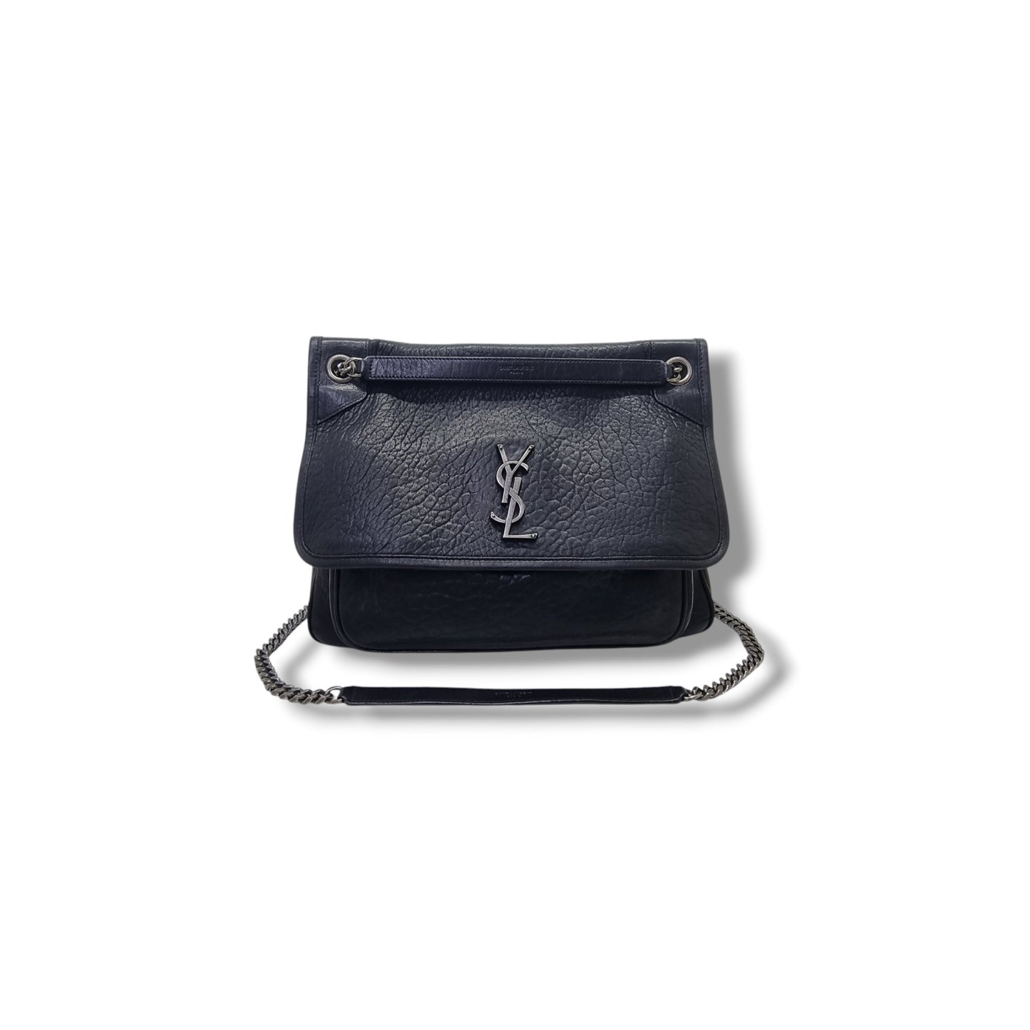 YSL Niki Large Leather Bag Shw (Black)