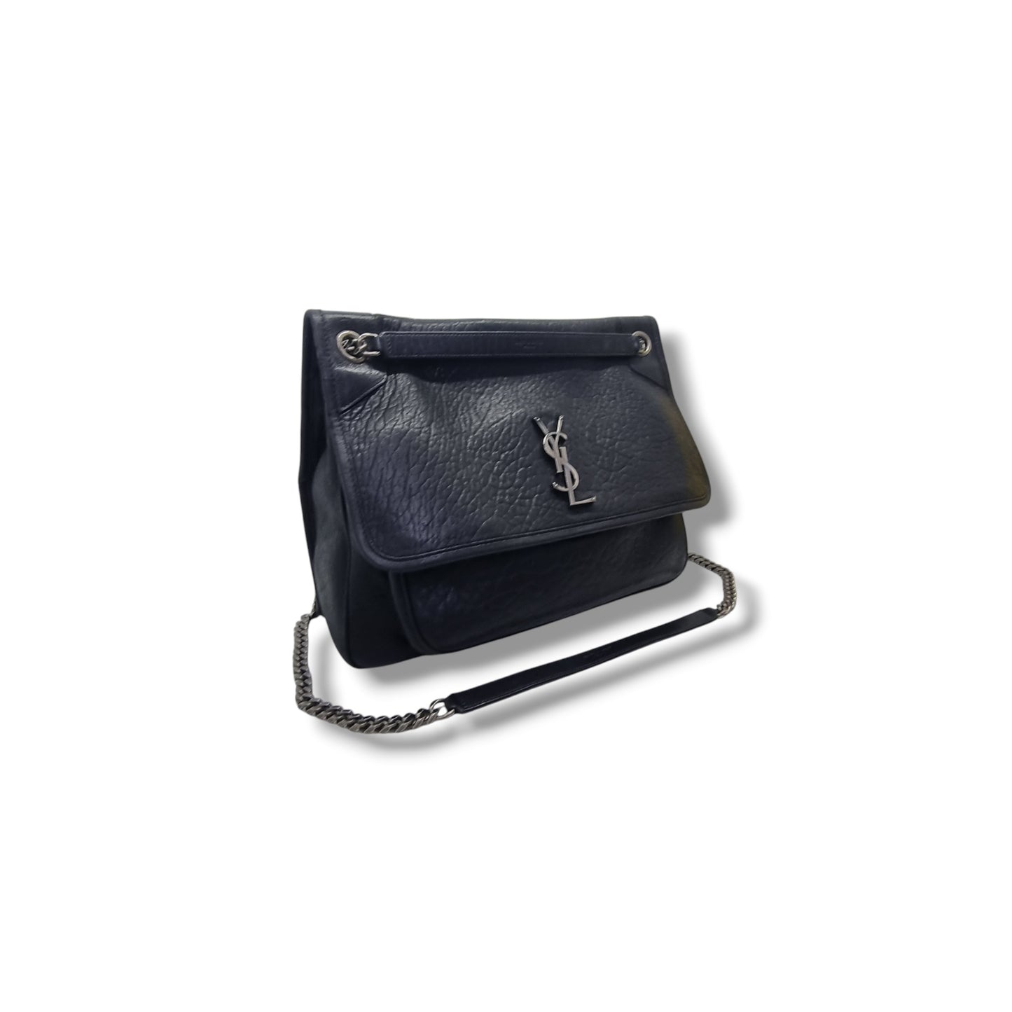 YSL Niki Large Leather Bag Shw (Black)