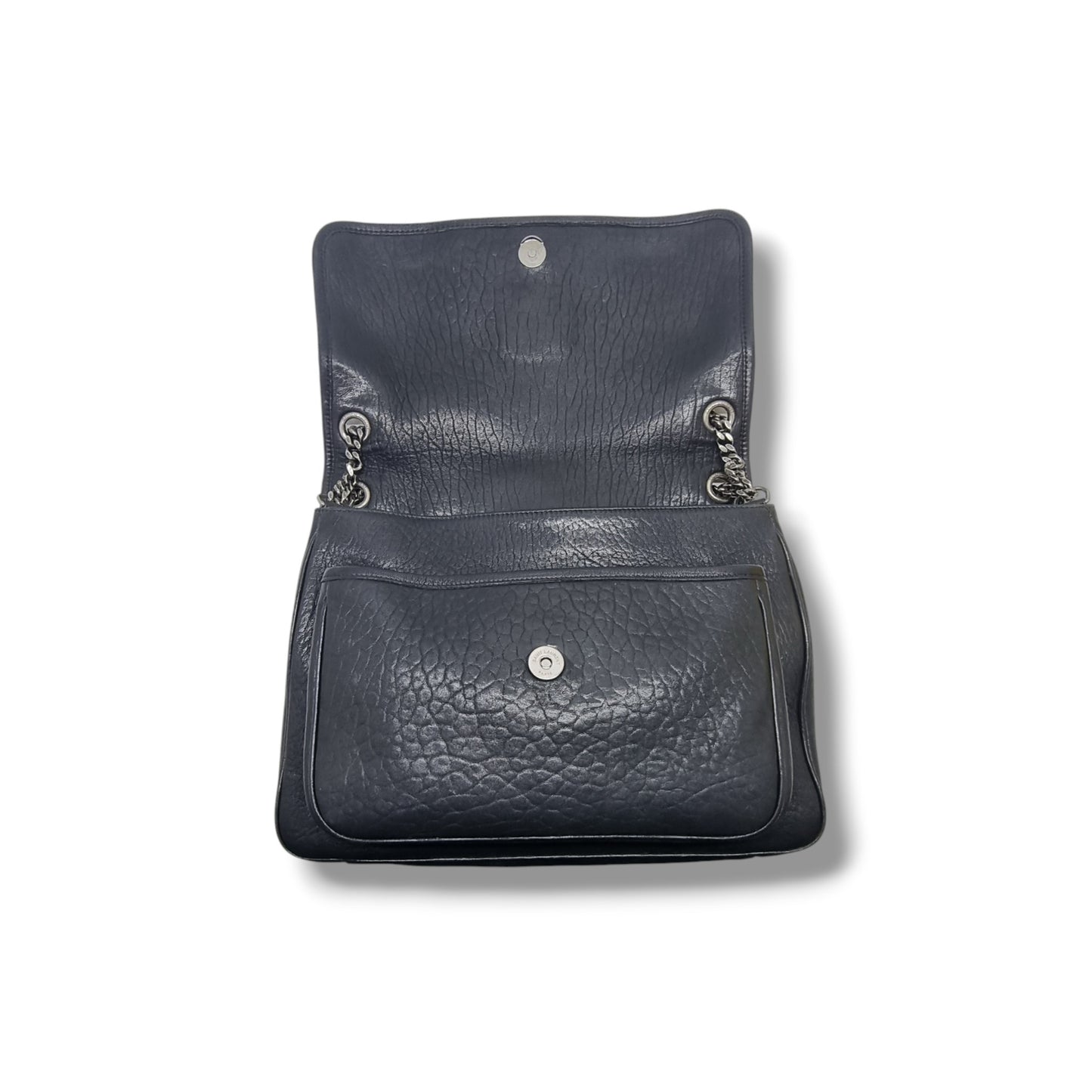 YSL Niki Large Leather Bag Shw (Black)
