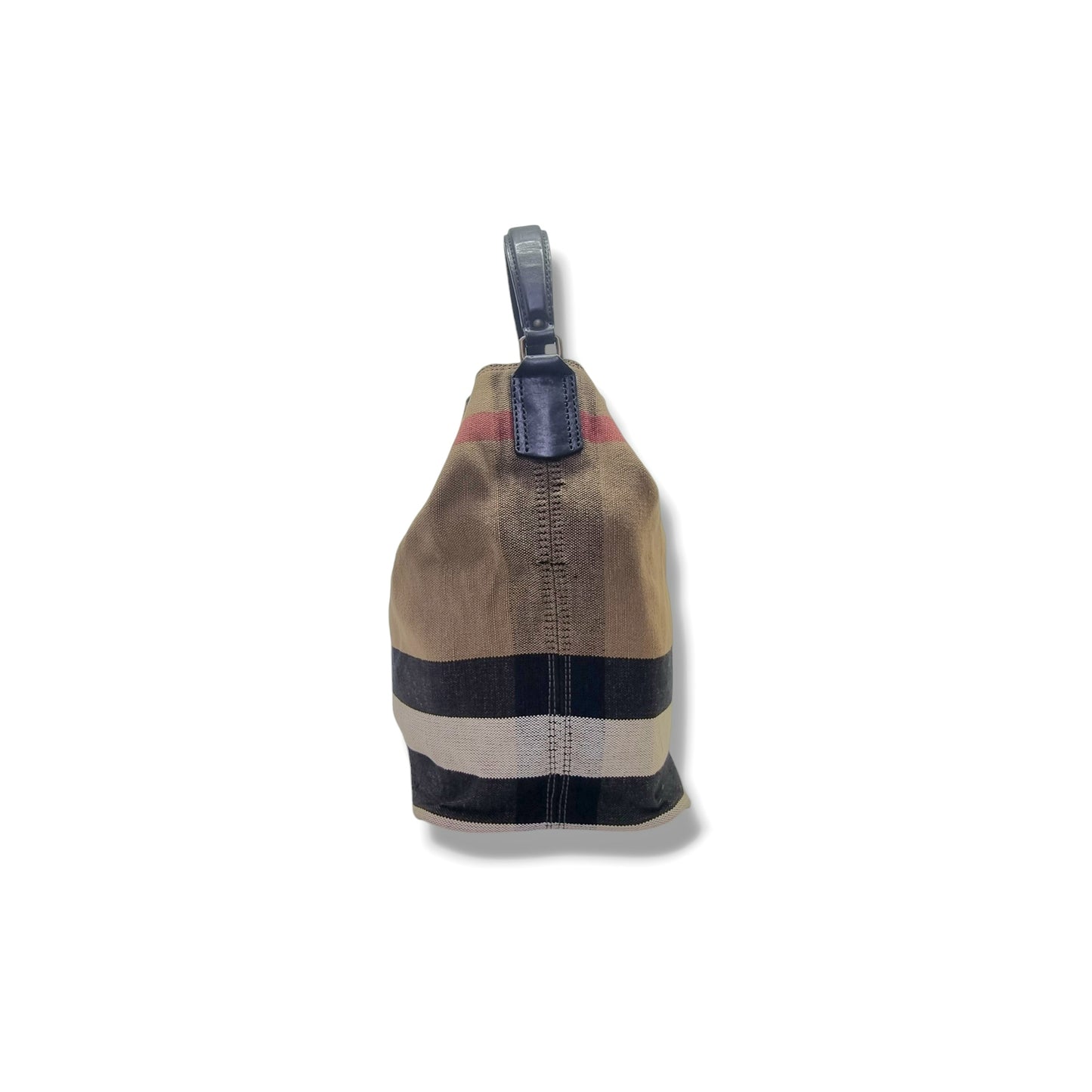 Burberry Susanna Canvas Check Medium Bucket Bag (Black)