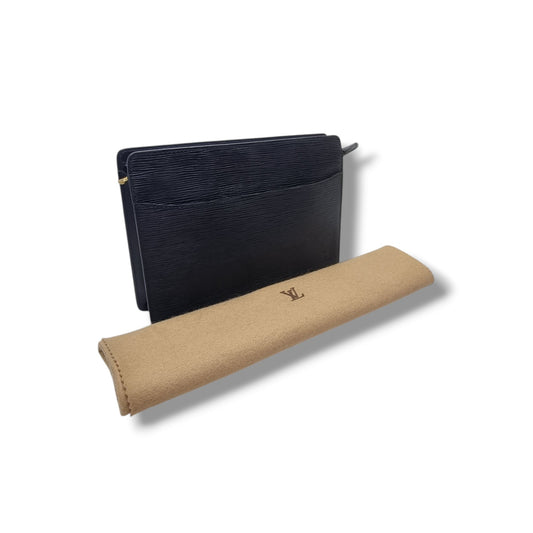 Louis Vuitton Pochette Homme Clutch Epi Ghw (Black)