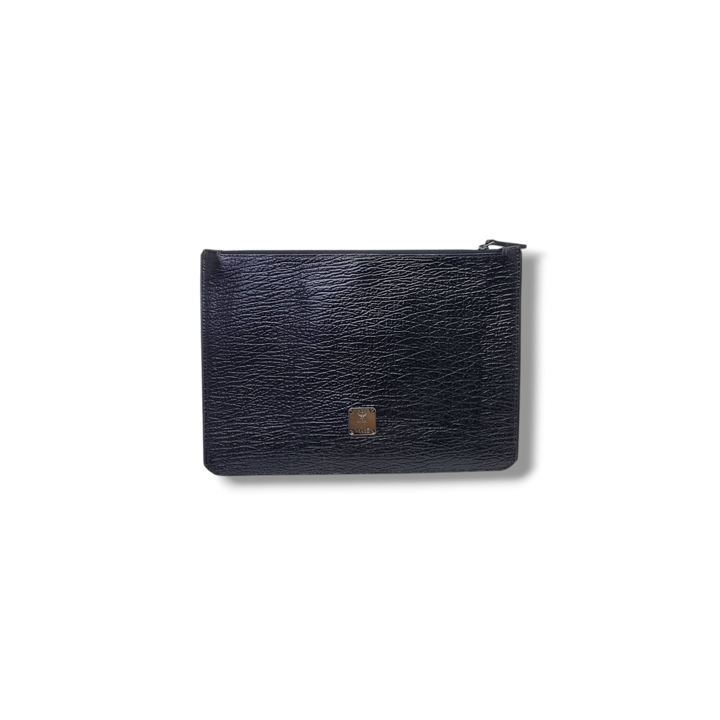 MCM Cyber Studded Leather Clutch Shw (Black/Blue)