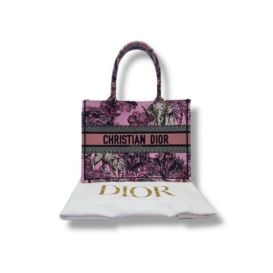 Christian Dior DIOR Book Medium Toile De Jouy Tote (Multicolor/Pink)