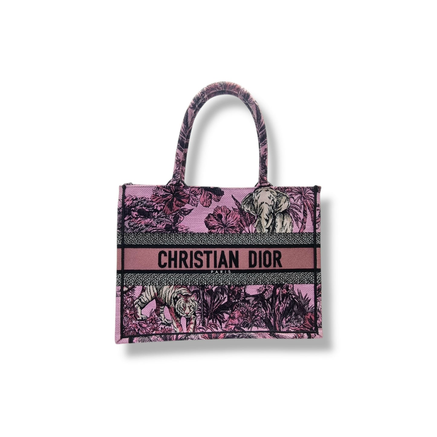 Christian Dior DIOR Book Medium Toile De Jouy Tote (Multicolor/Pink)