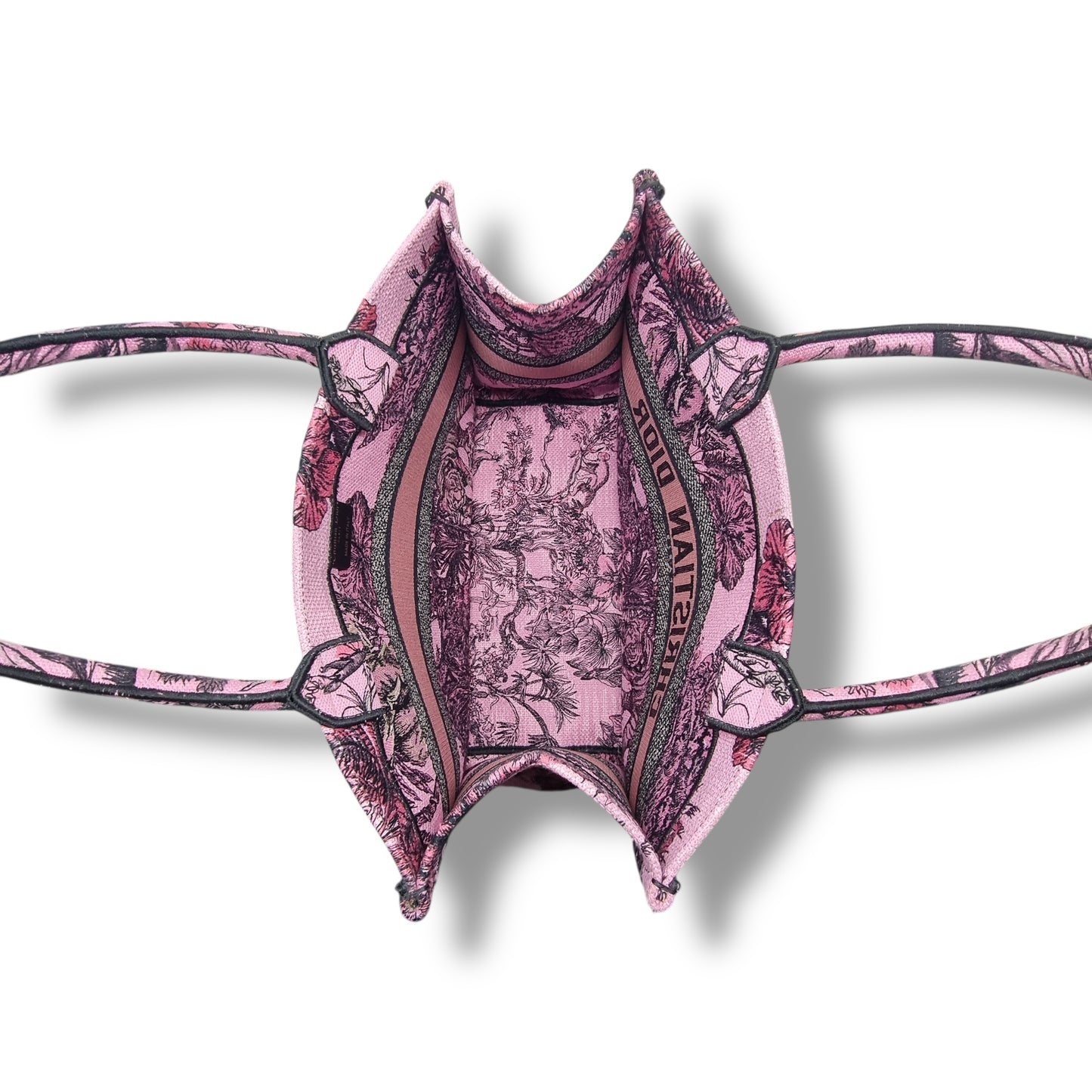 Christian Dior DIOR Book Medium Toile De Jouy Tote (Multicolor/Pink)