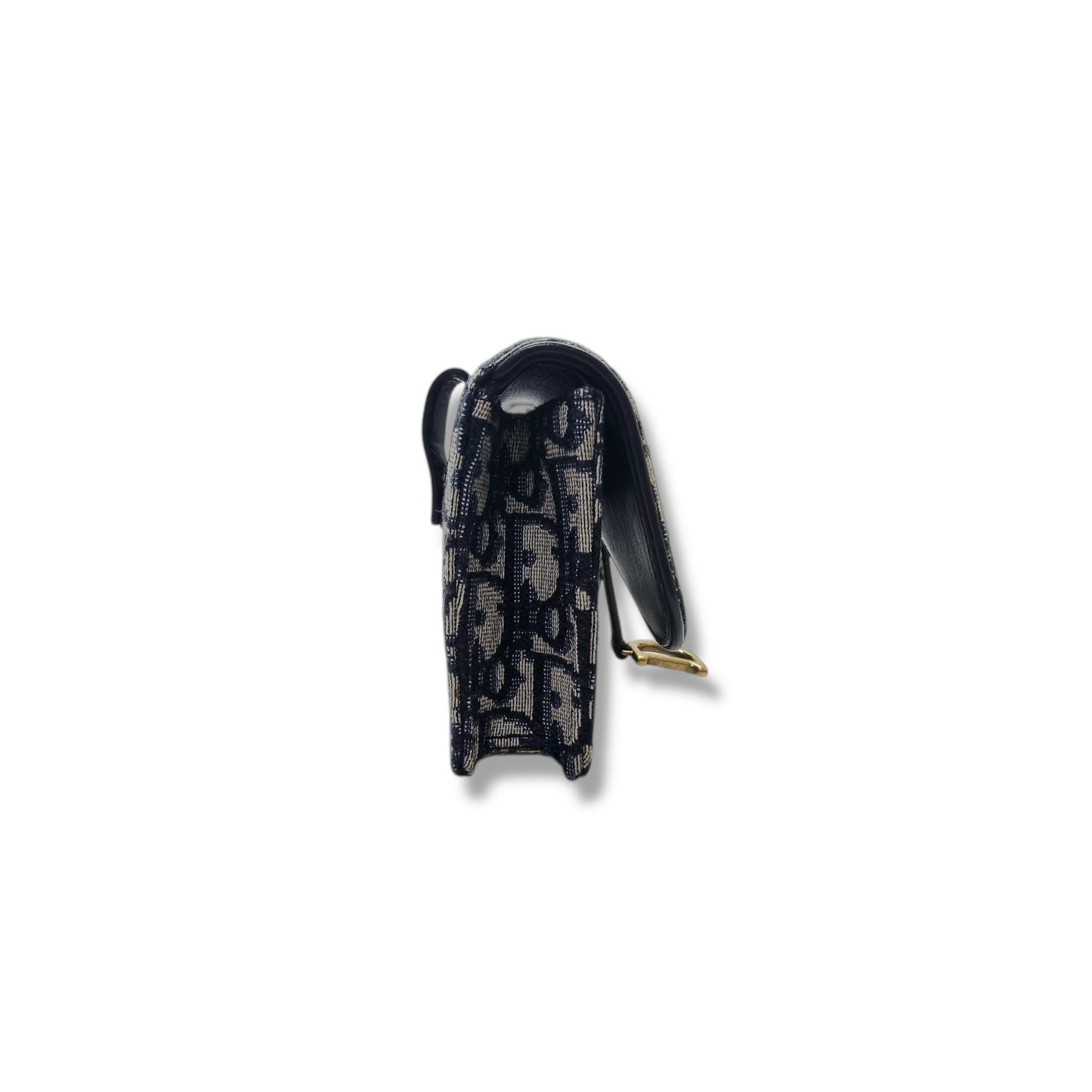 Christian Dior Saddle Oblique Canvas Belt Bag Ghw (Blue)