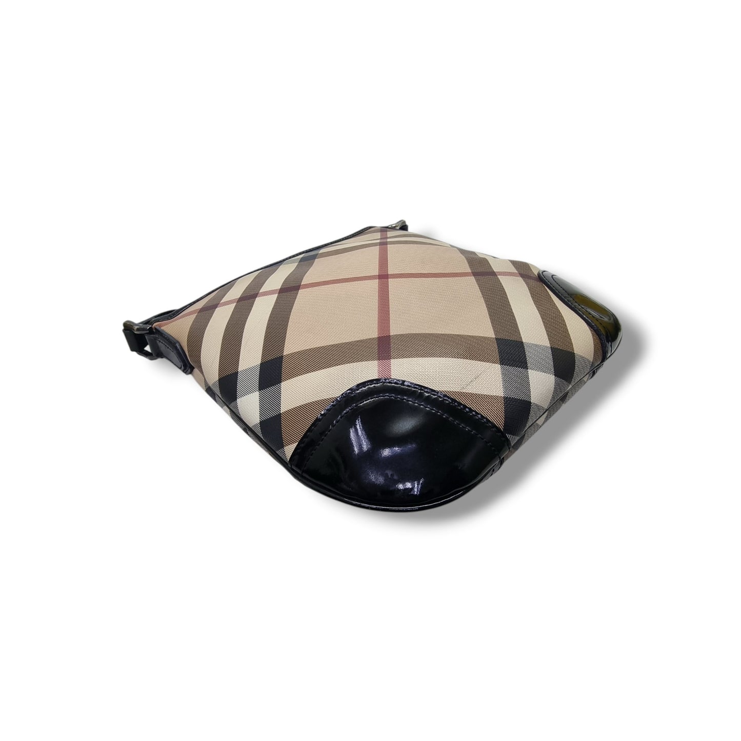 Burberry Supernova Check Coated Canvas Dryden Crossbody Shw (Black)