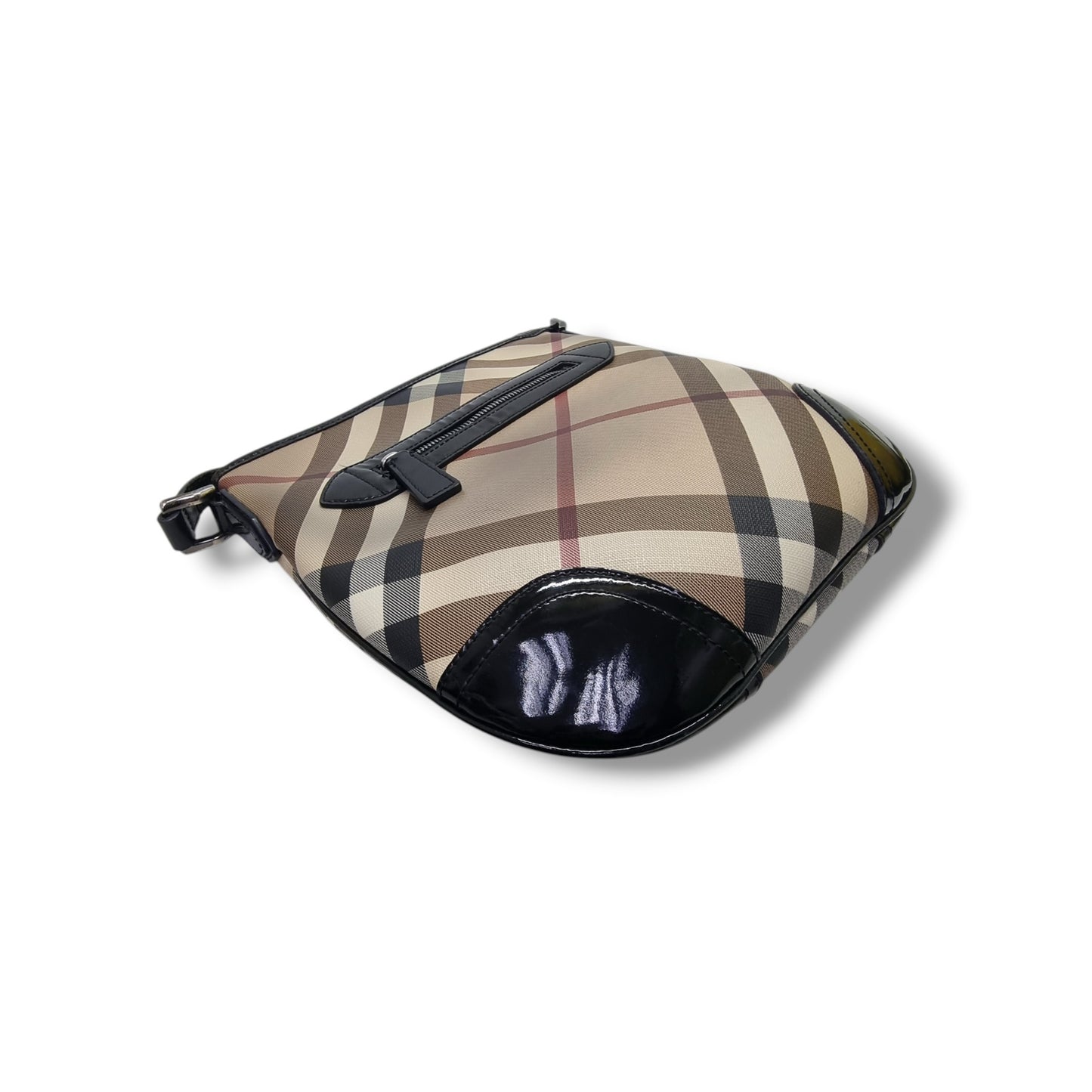Burberry Supernova Check Coated Canvas Dryden Crossbody Shw (Black)