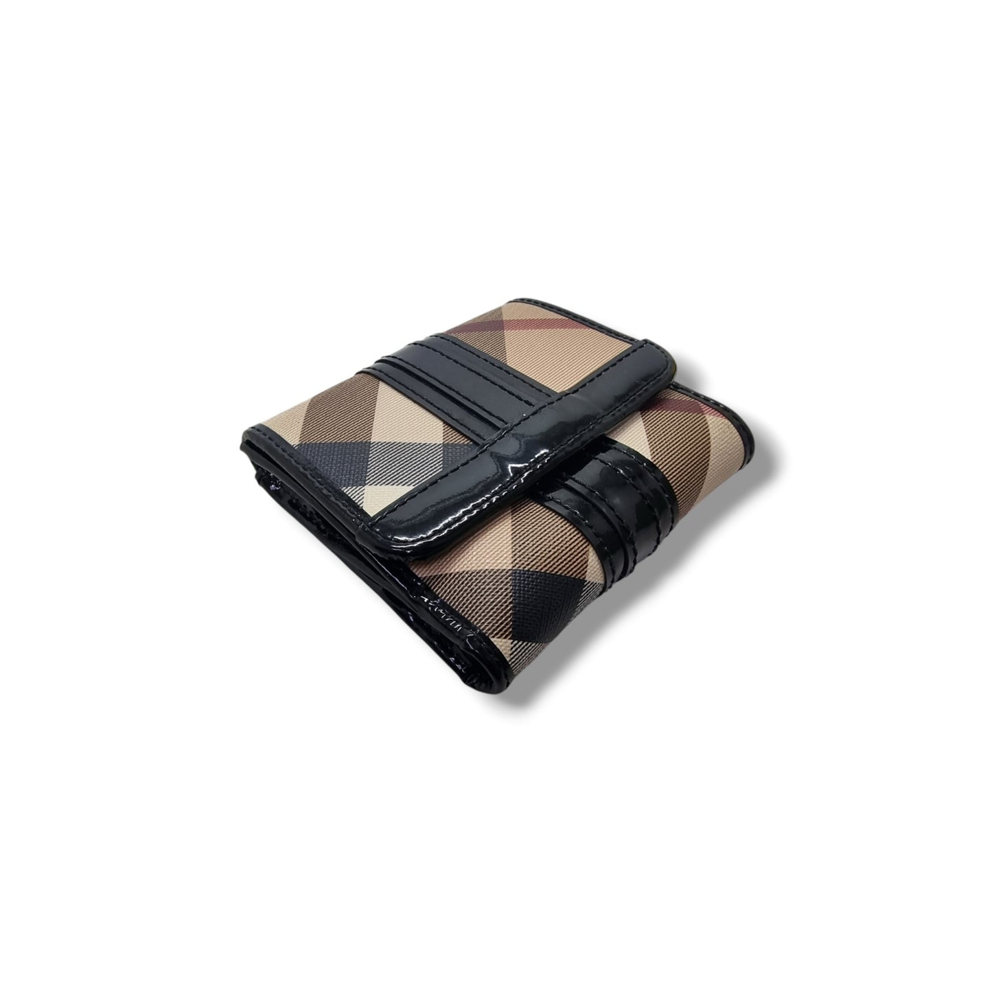 Burberry Supernova Check Canvas Compact Wallet Shw (Black)