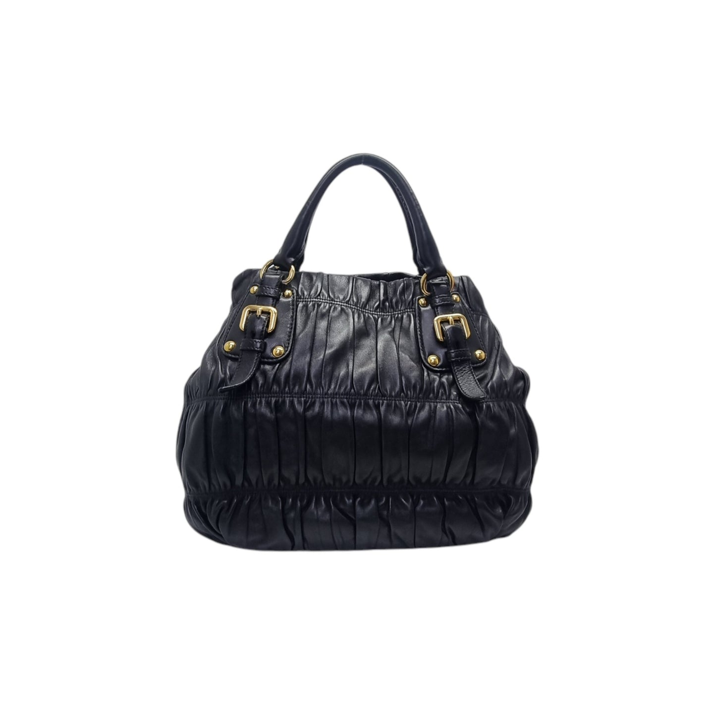 Prada Gaufre Nappa Leather Tote Bag Ghw (Black)