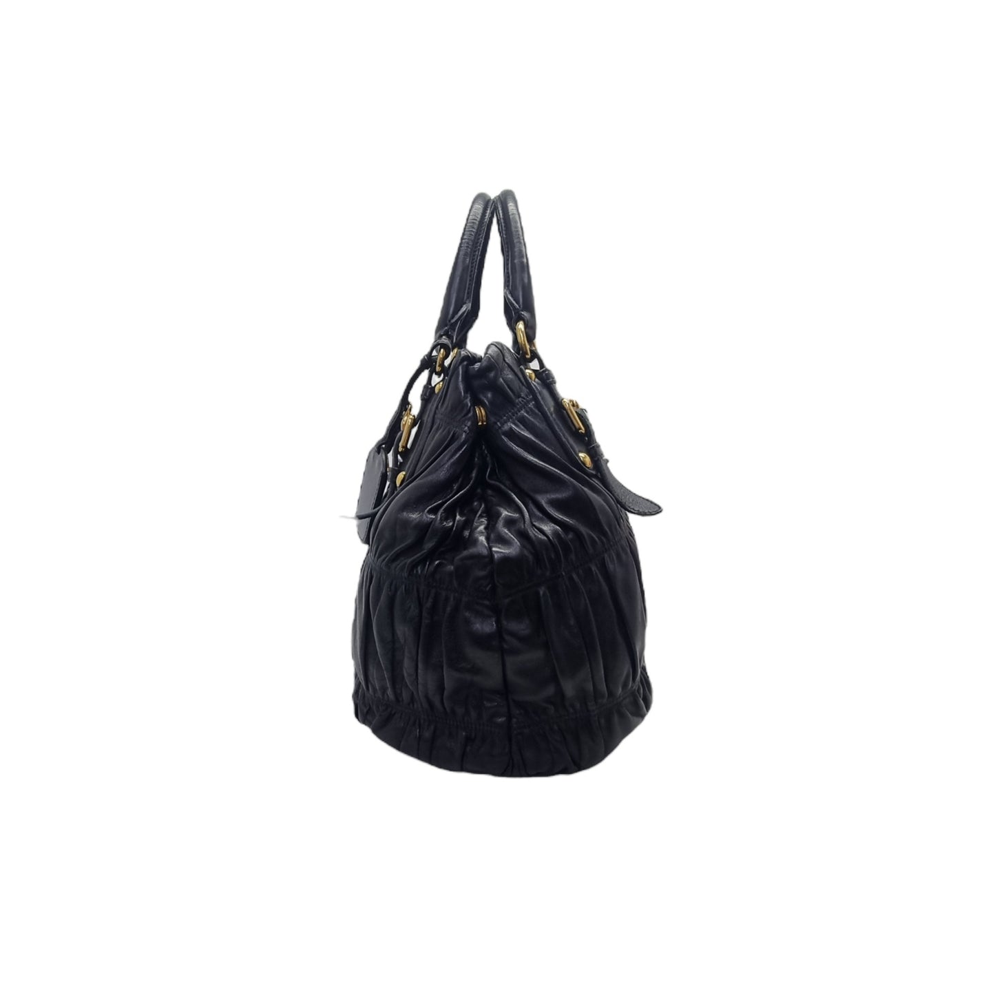 Prada Gaufre Nappa Leather Tote Bag Ghw (Black)