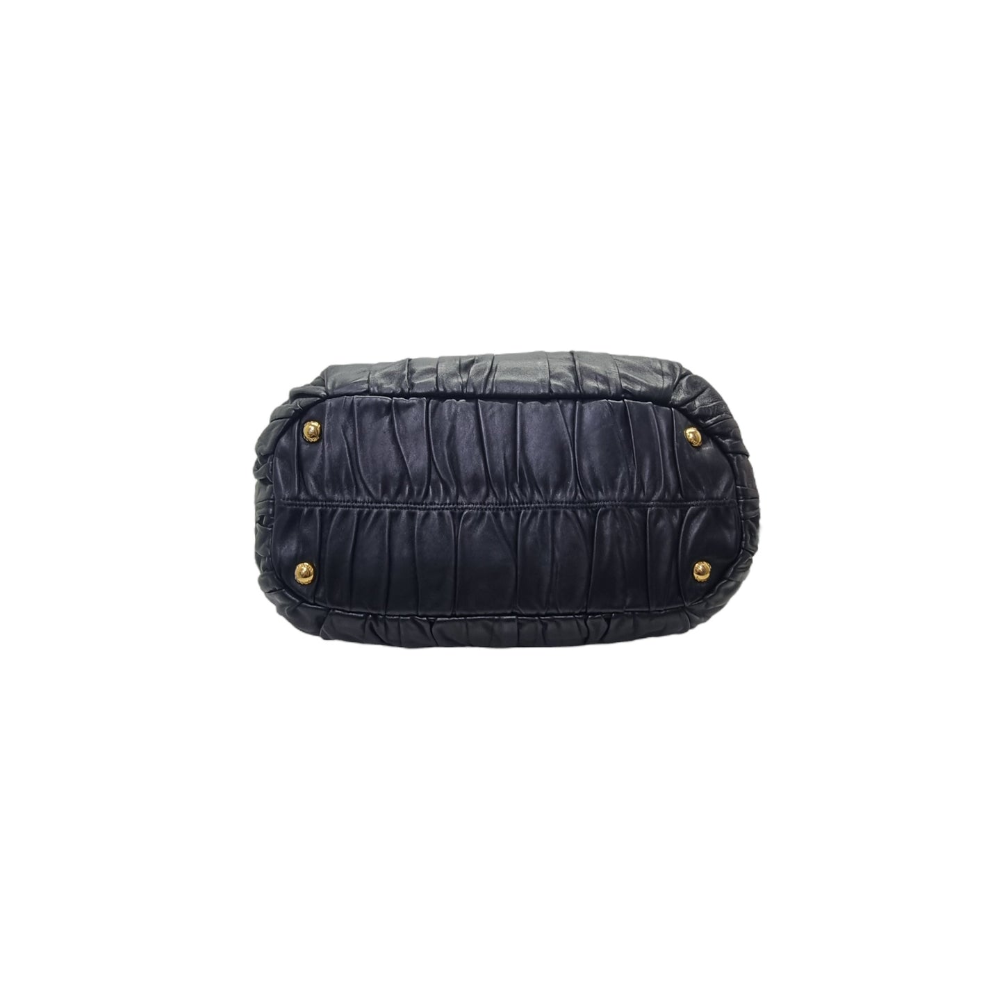 Prada Gaufre Nappa Leather Tote Bag Ghw (Black)
