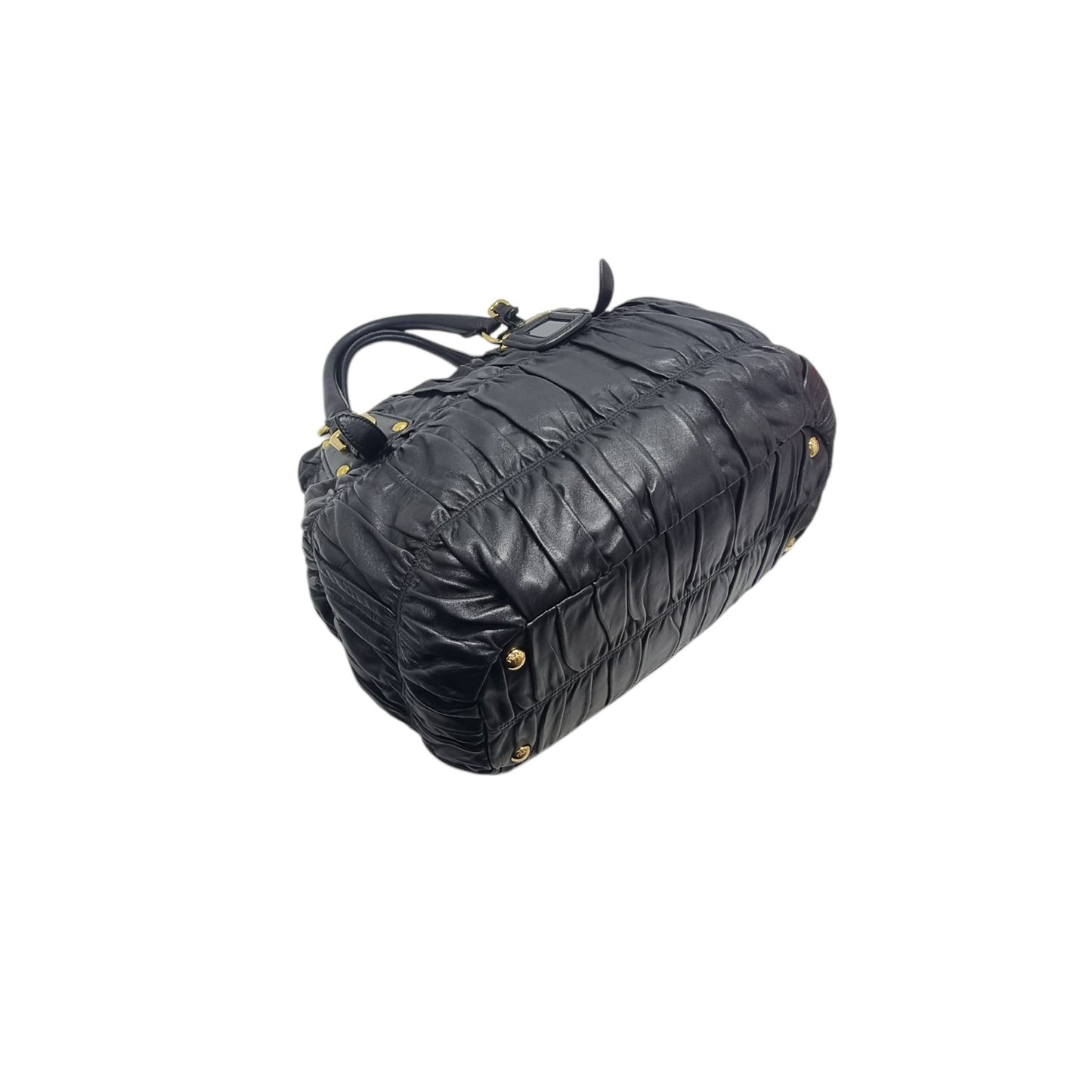 Prada Gaufre Nappa Leather Tote Bag Ghw (Black)