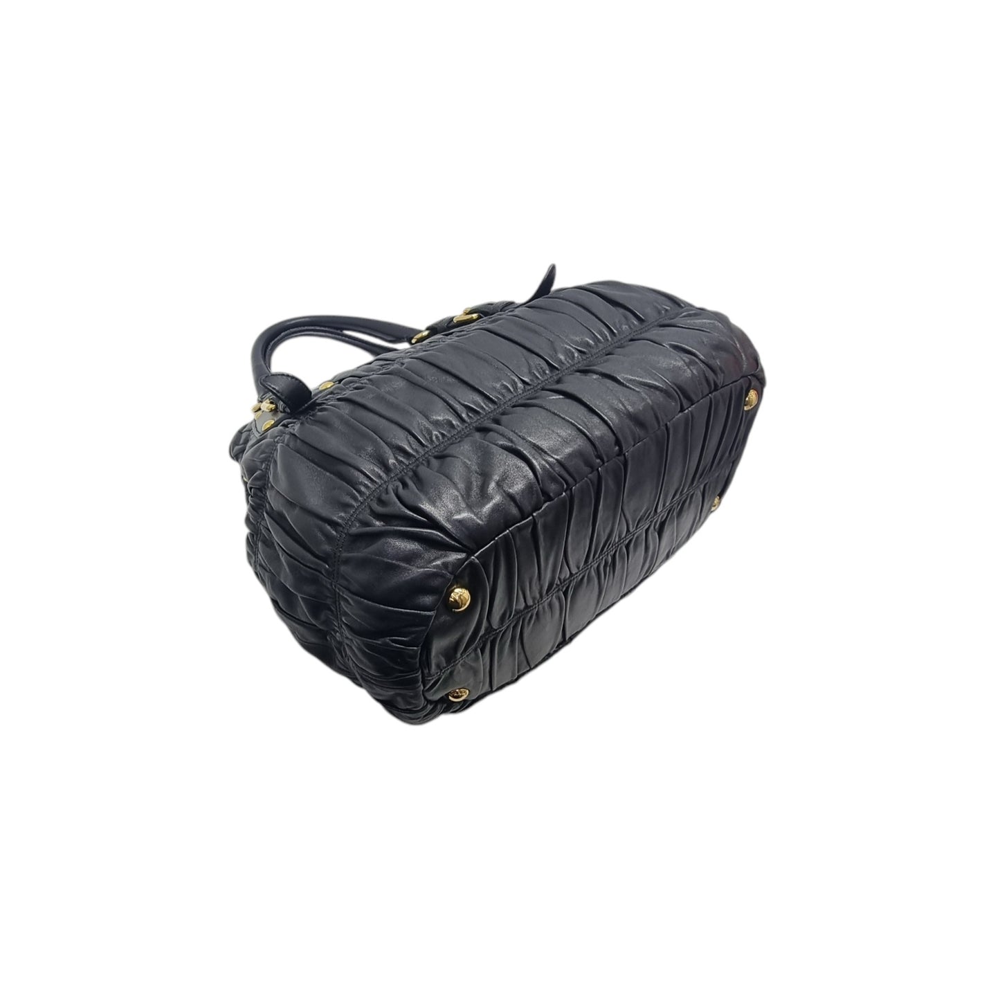 Prada Gaufre Nappa Leather Tote Bag Ghw (Black)