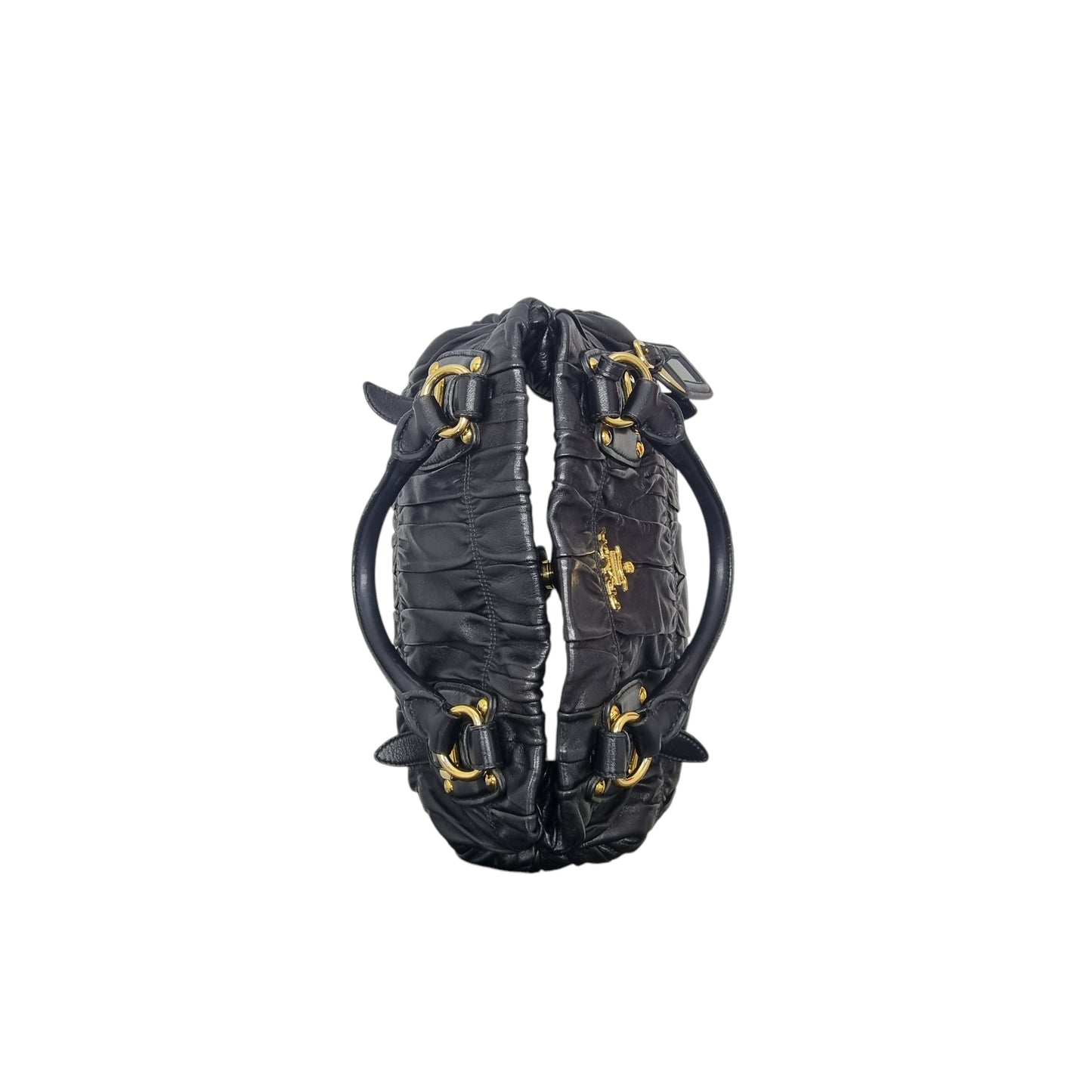Prada Gaufre Nappa Leather Tote Bag Ghw (Black)