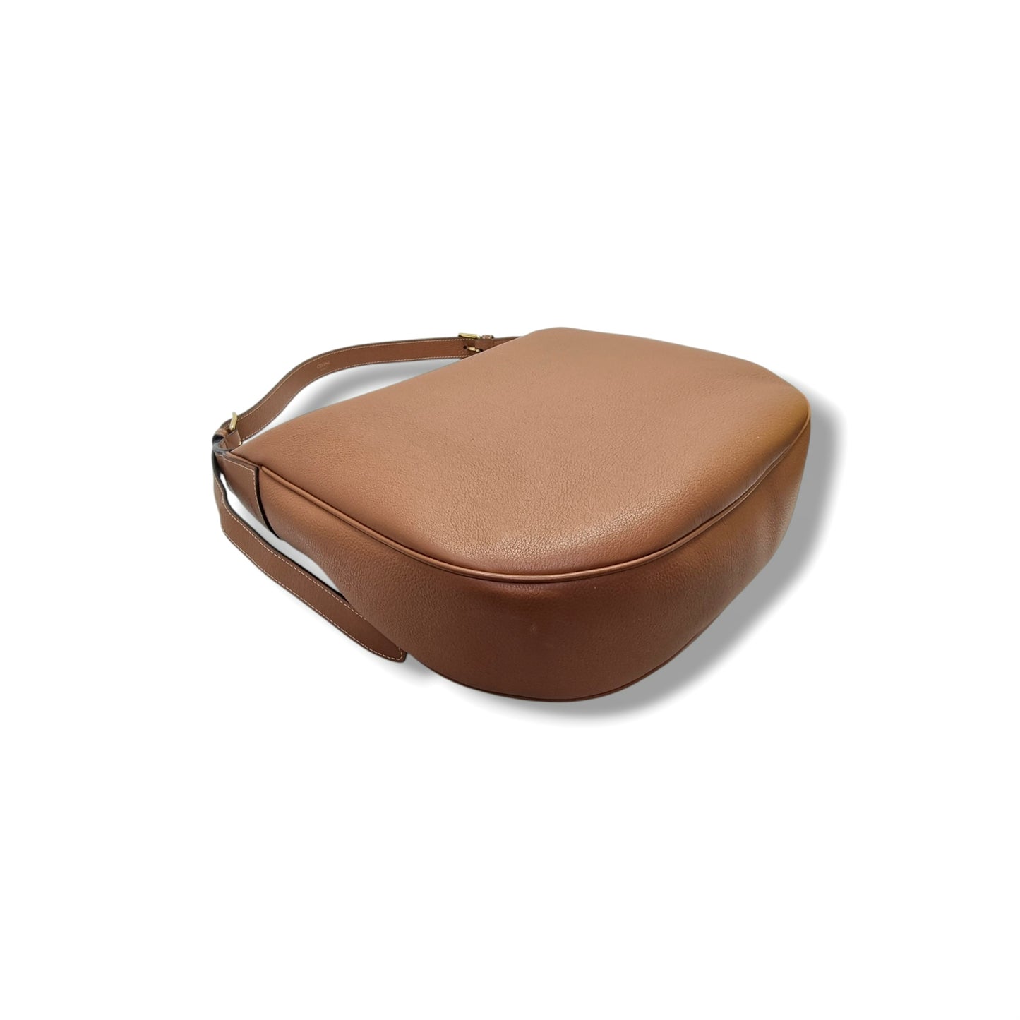Celine Triomphe Heloise Leather Hobo Bag Ghw (Brown)