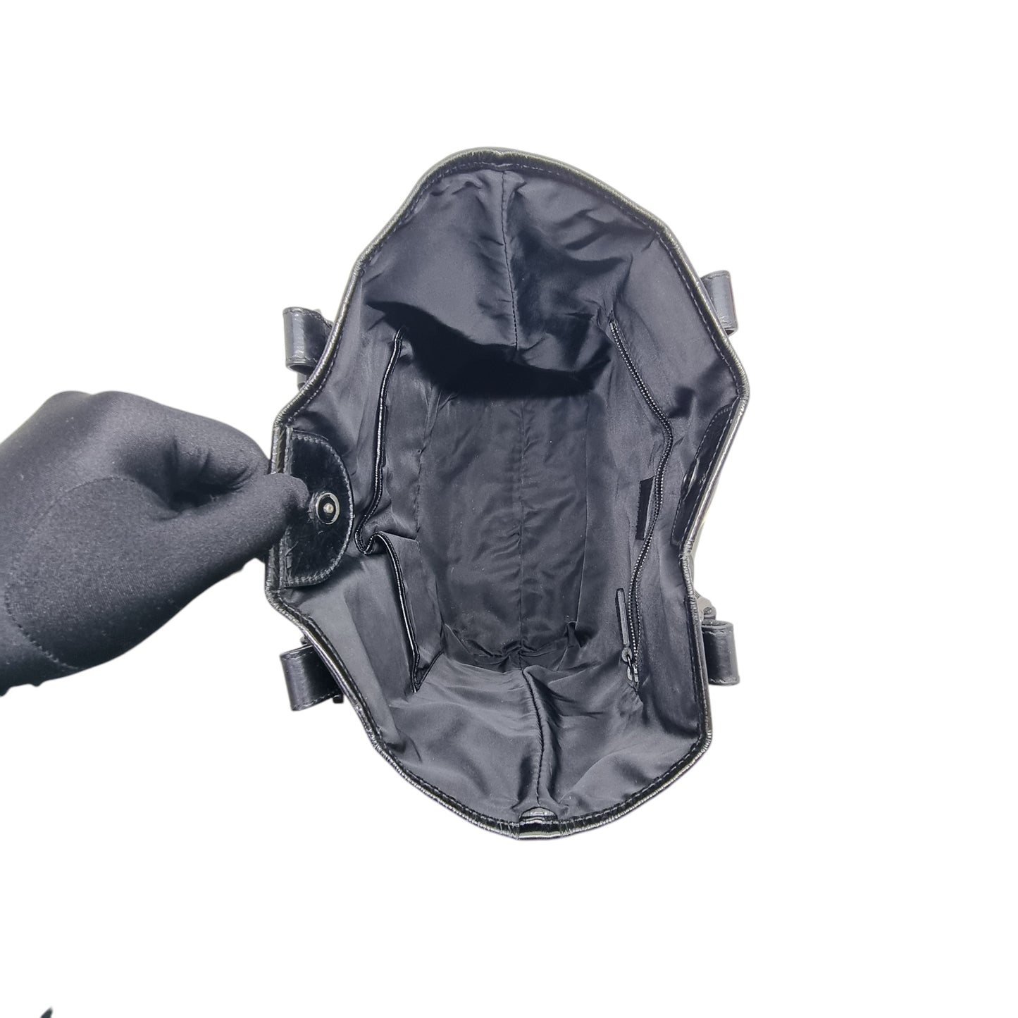 Burberry Beat Check Victoria Nylon Leather Shoulder Bag Shw (Black)