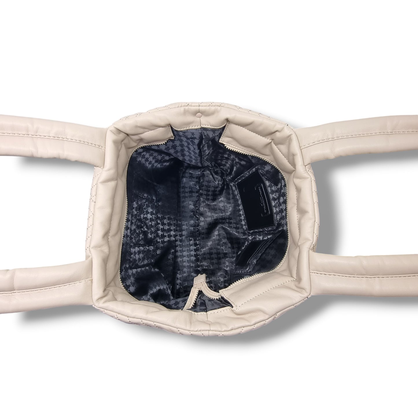 Karl Lagerfeld Paris Voyage Quilted Nylon Shoulder Bag (Beige/Shell)