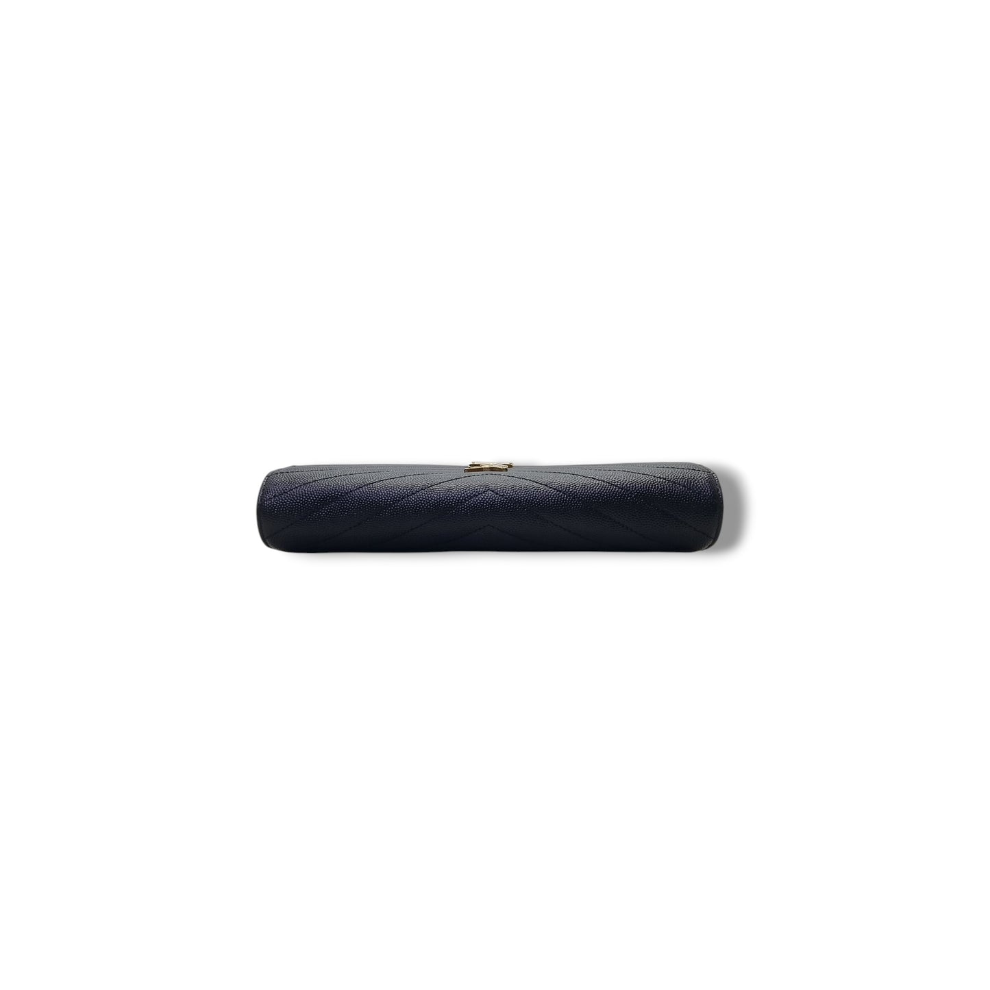 YSL Wallet On Chain Cassandre Envelope Large Leather Ghw (Black)
