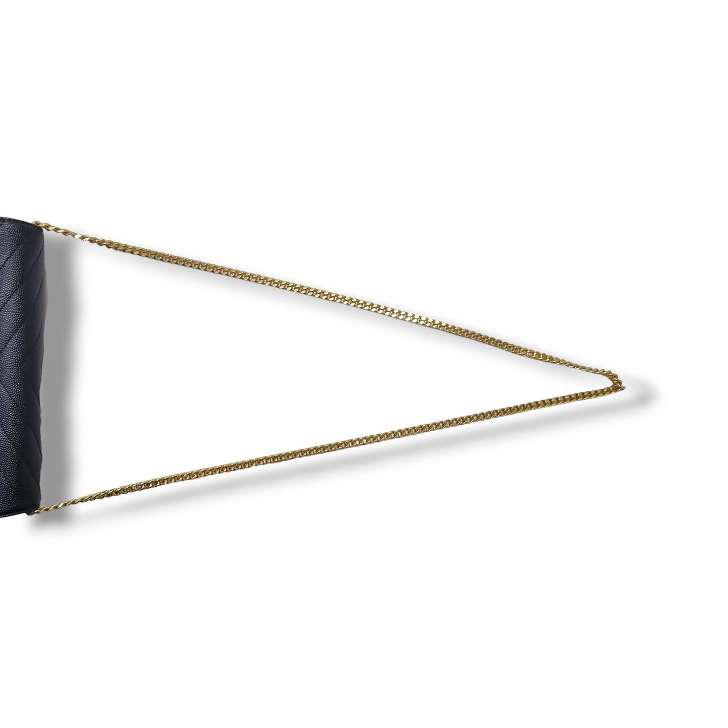 YSL Wallet On Chain Cassandre Envelope Large Leather Ghw (Black)