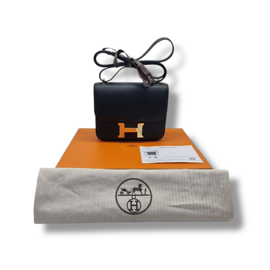 Hermes Constance 18 Epsom Leather Ghw (Black)