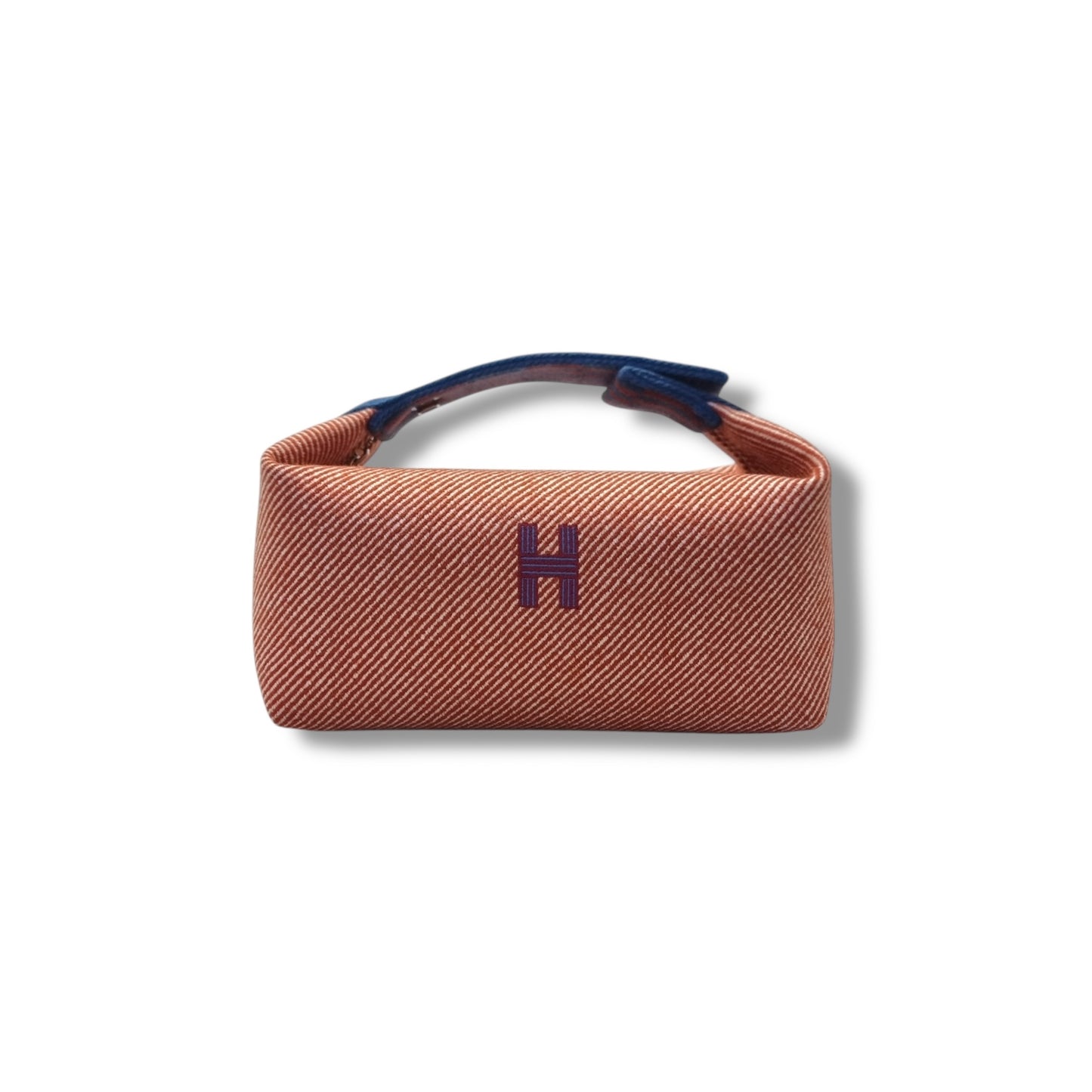 Hermes Bride A Brac H Natte Bicolor Wool Twill Case Small (Tomette)