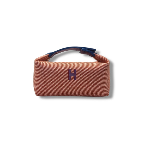 Hermes Bride A Brac H Natte Bicolor Wool Twill Case Small (Tomette)