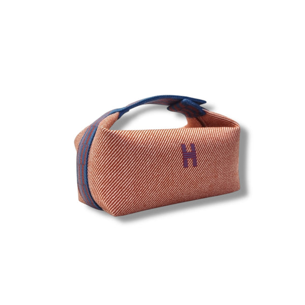 Hermes Bride A Brac H Natte Bicolor Wool Twill Case Small (Tomette)