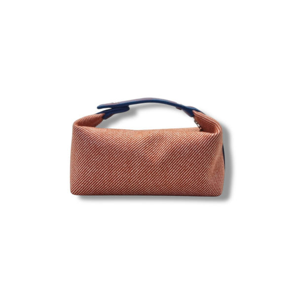 Hermes Bride A Brac H Natte Bicolor Wool Twill Case Small (Tomette)