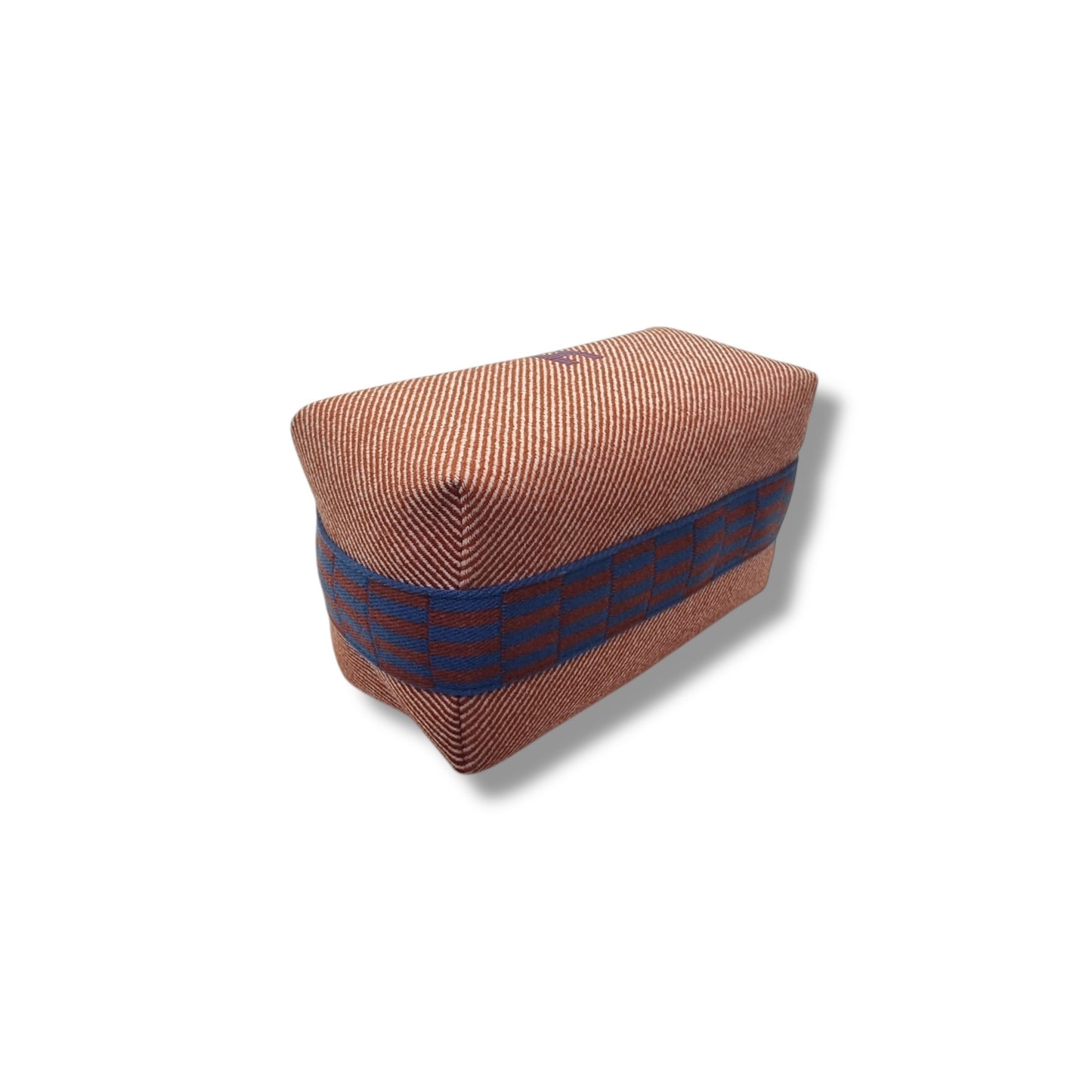 Hermes Bride A Brac H Natte Bicolor Wool Twill Case Small (Tomette)