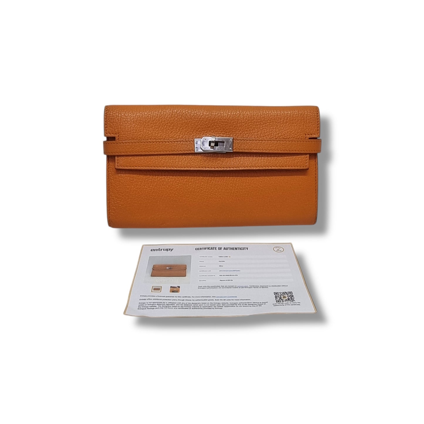 Hermes Kelly Wallet Togo Leather Phw (Orange)